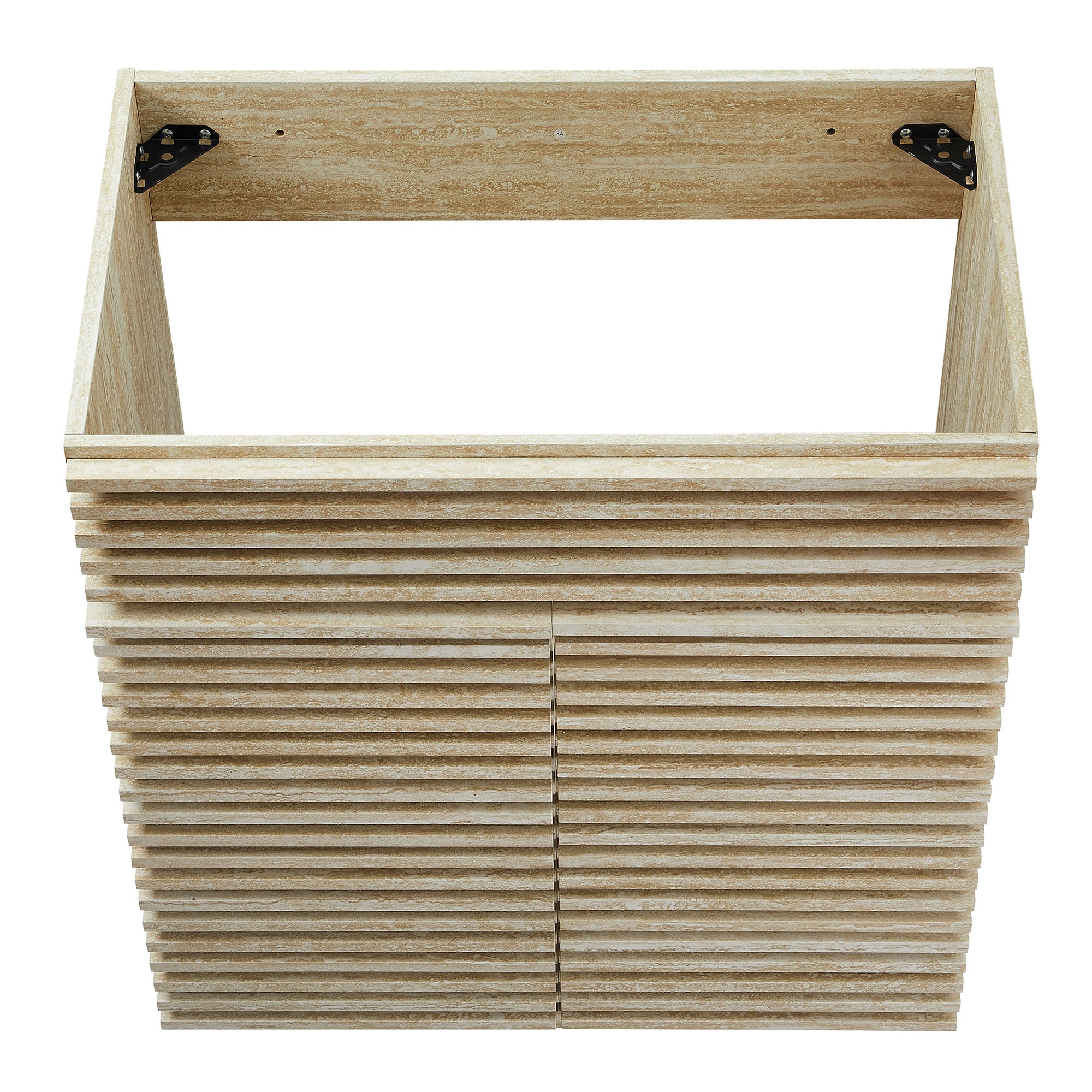 Render 30" Faux Travertine Bathroom Vanity Cabinet (Sink Not Included), Travertine