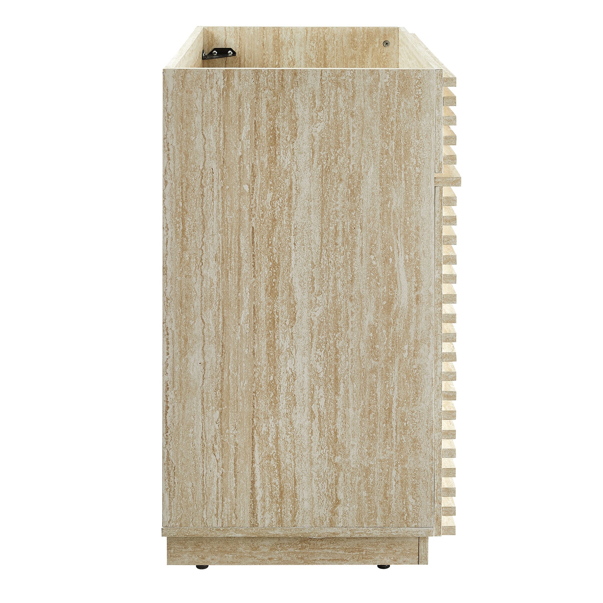 Render 36" Faux Travertine Bathroom Vanity Cabinet (Sink Not Included), Travertine