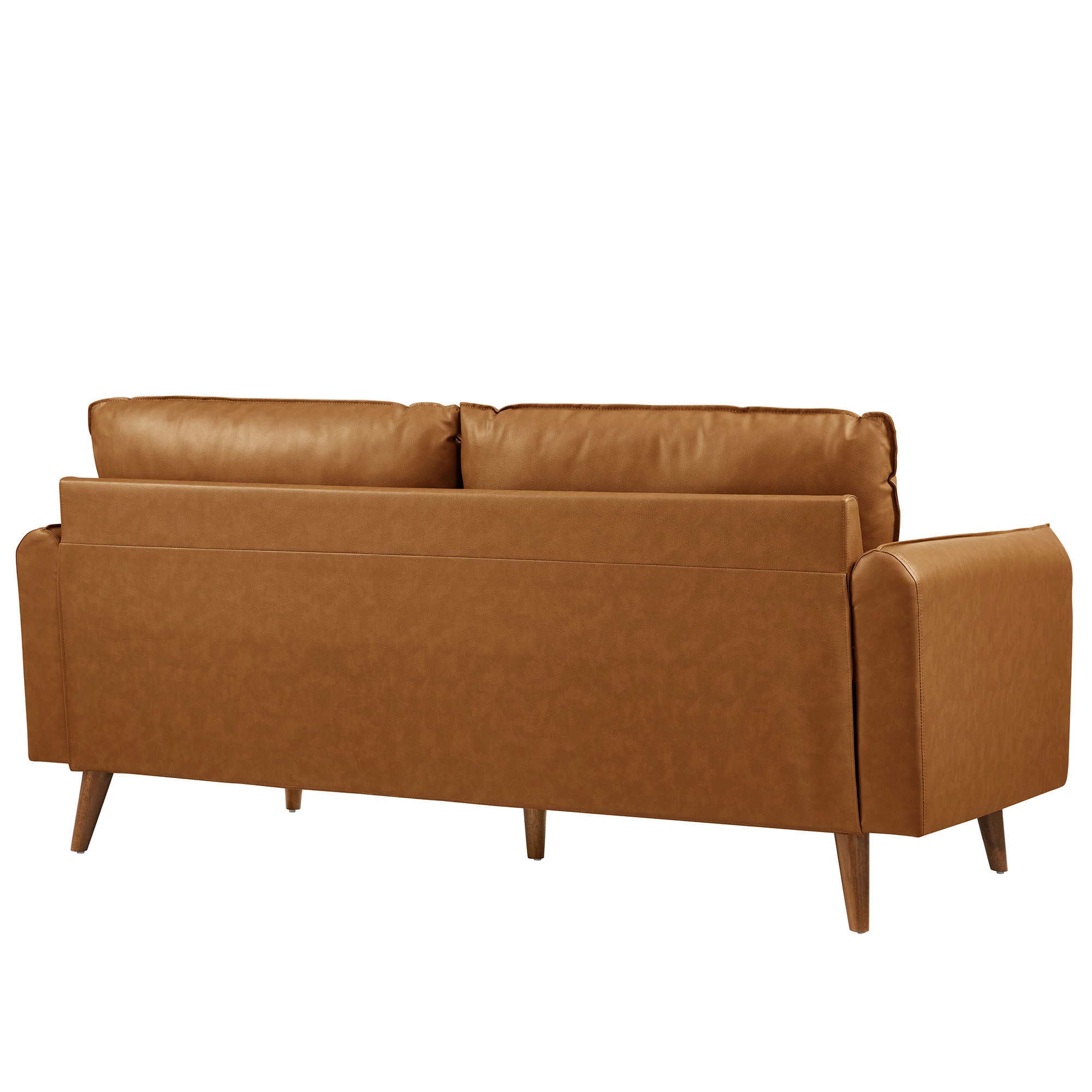 Revive Upholstered Vegan Leather Sofa, Tan