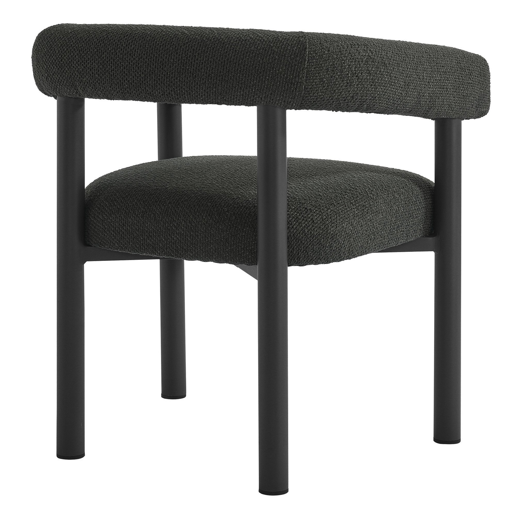 Nautica Outdoor Patio Aluminum Dining Armchairs Set of 2, Charcoal Graphite