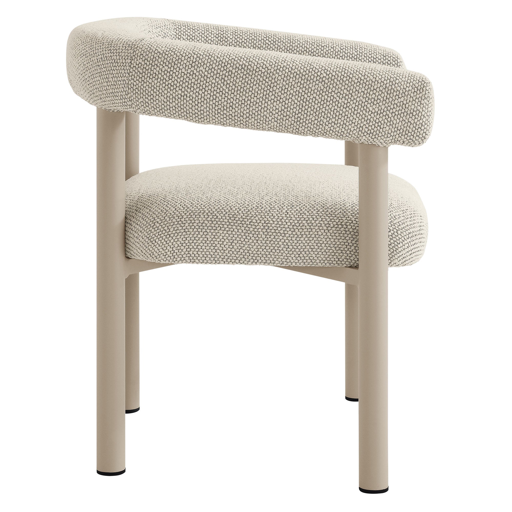 Nautica Outdoor Patio Aluminum Dining Armchairs Set of 2, Ivory Taupe