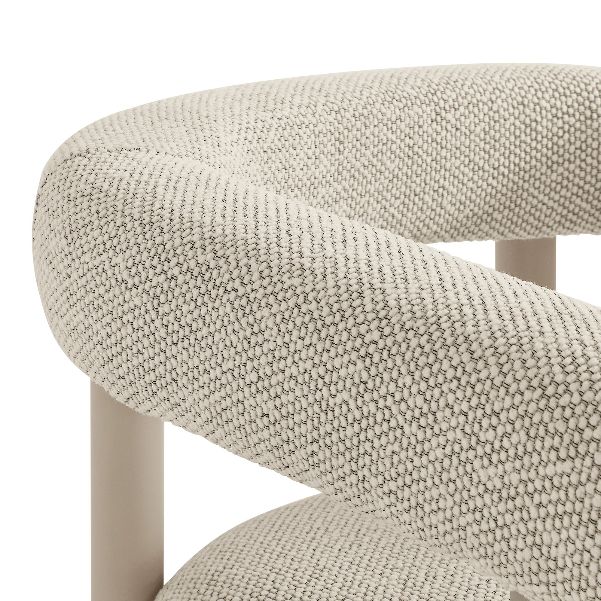 Nautica Outdoor Patio Aluminum Dining Armchairs Set of 2, Ivory Taupe