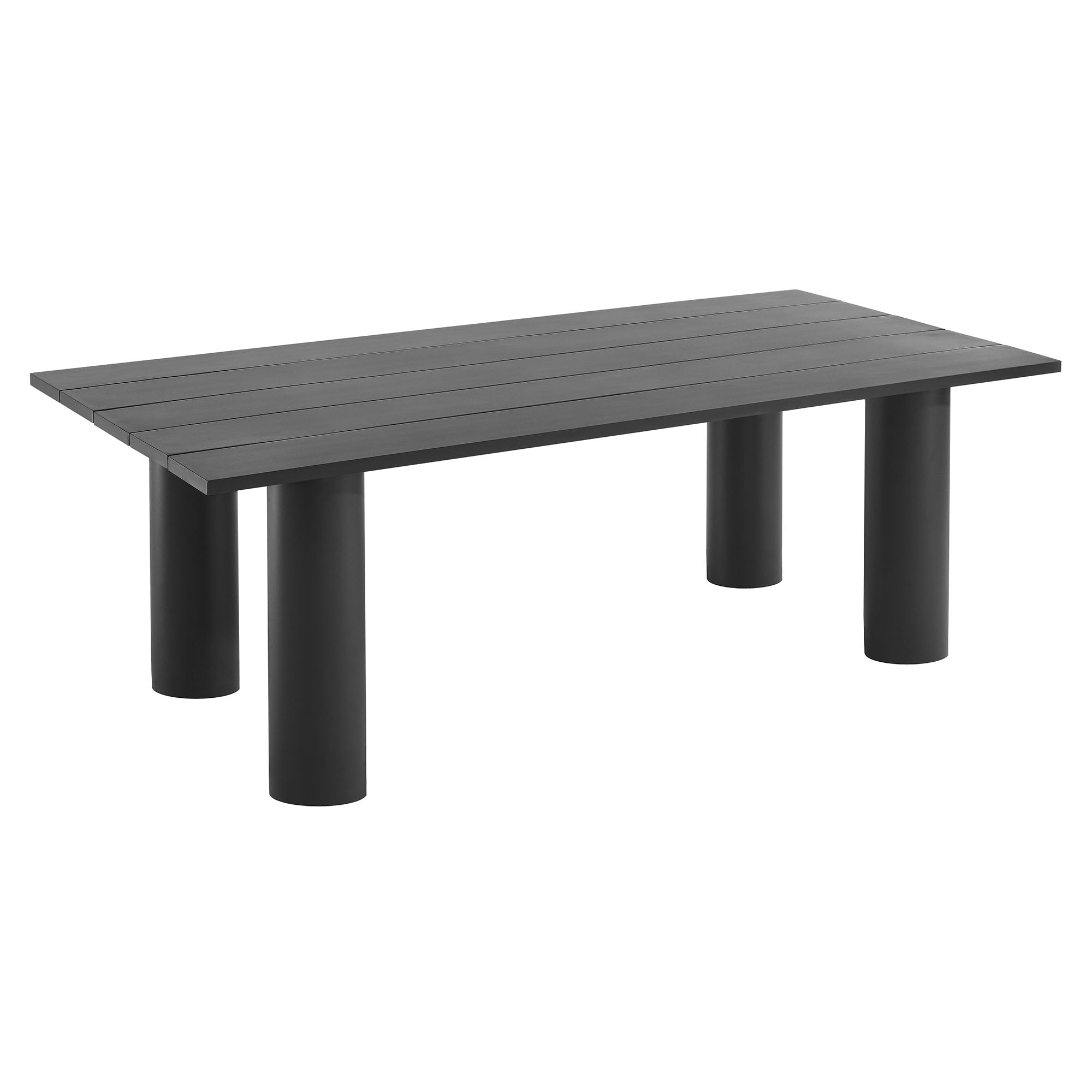 Nautica Outdoor Patio 87" Rectangular Aluminum Dining Table, Graphite