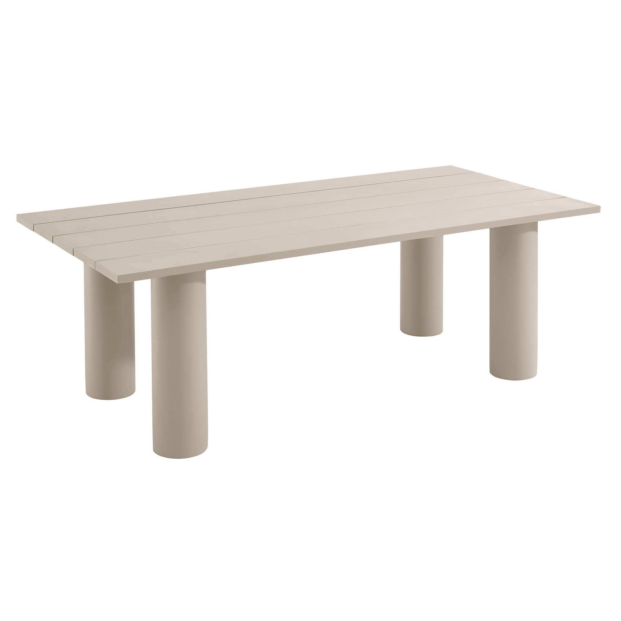 Nautica 7-Piece Rectangular Outdoor Patio Aluminum Dining Table and Chairs Set, Ivory Taupe