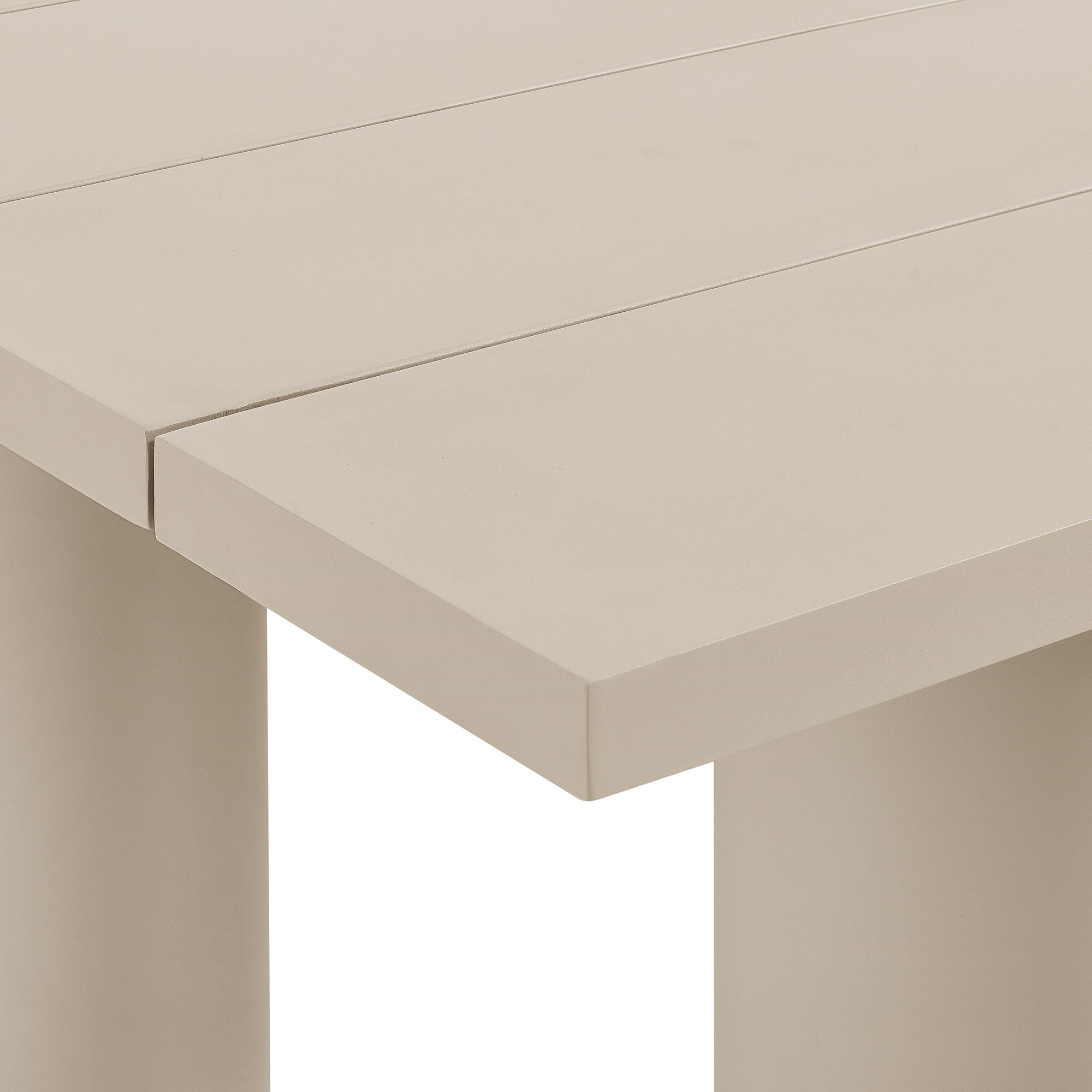 Nautica Outdoor Patio 87" Rectangular Aluminum Dining Table, Taupe