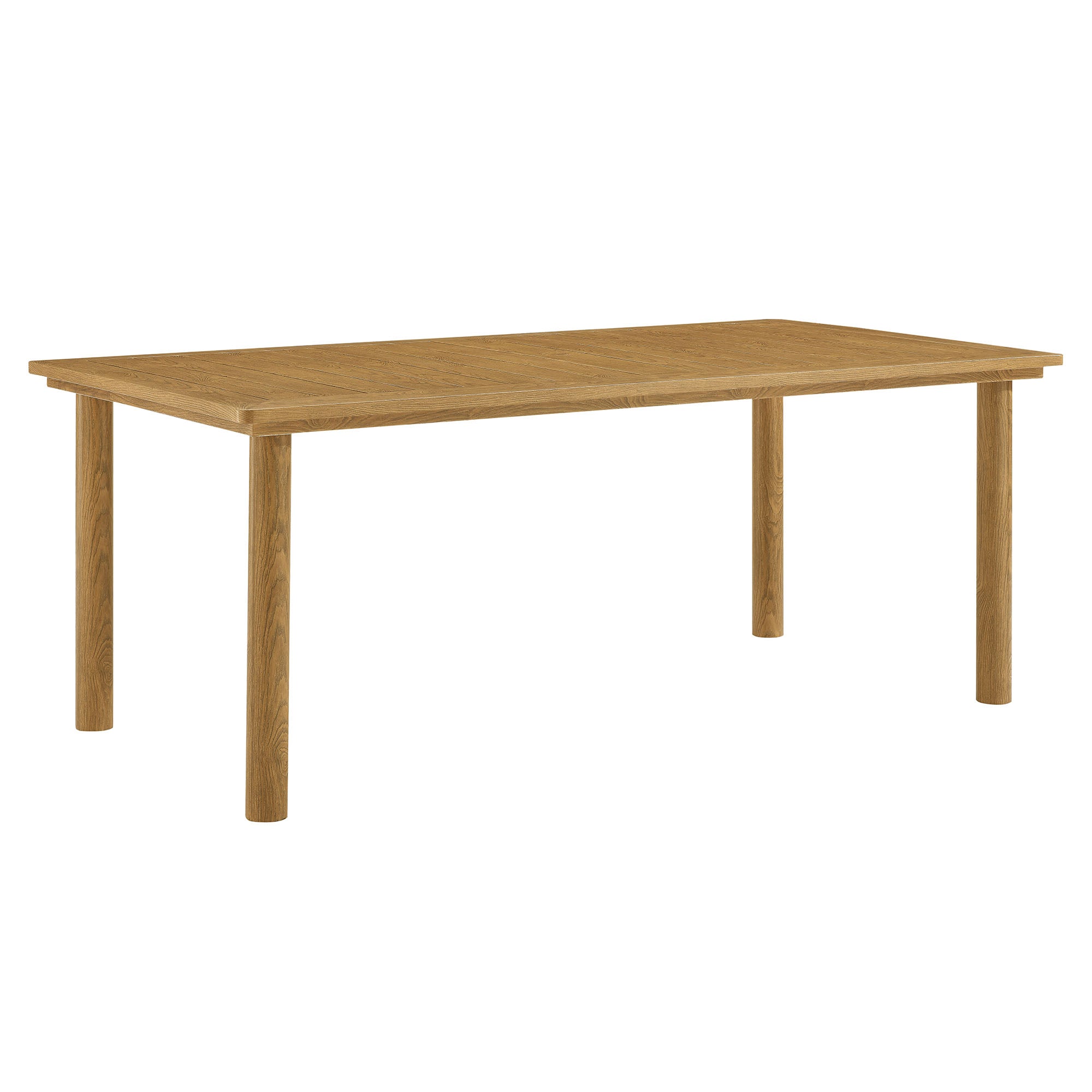 Parkland 76" Outdoor Patio Aluminum Dining Table, Natural