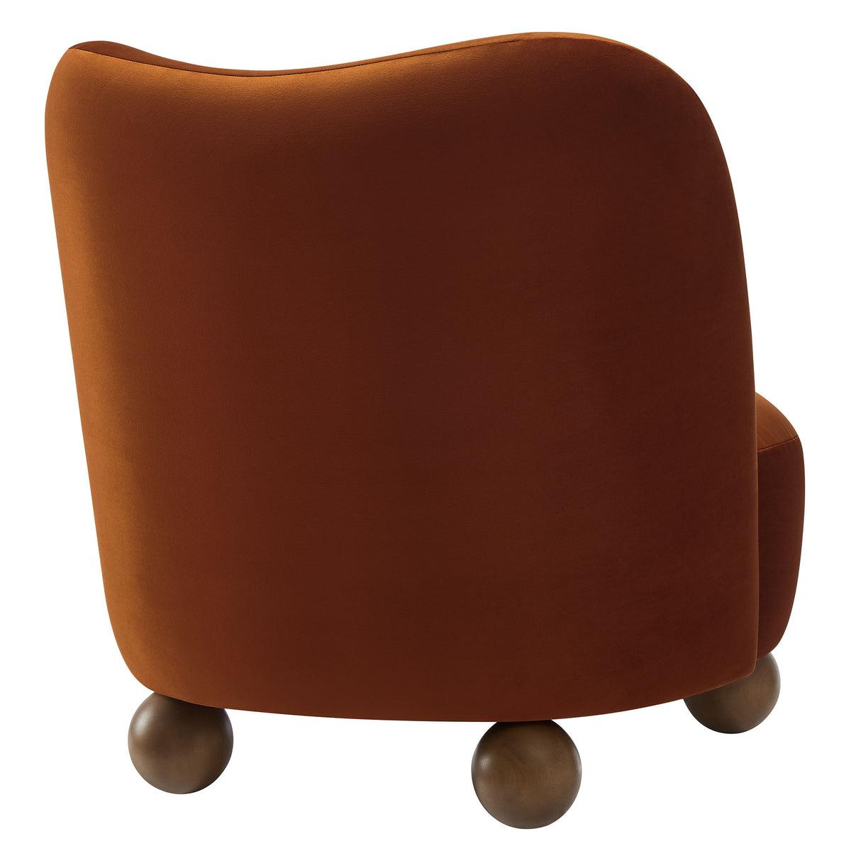 Monroe Performance Velvet Accent Chair, Rust Walnut