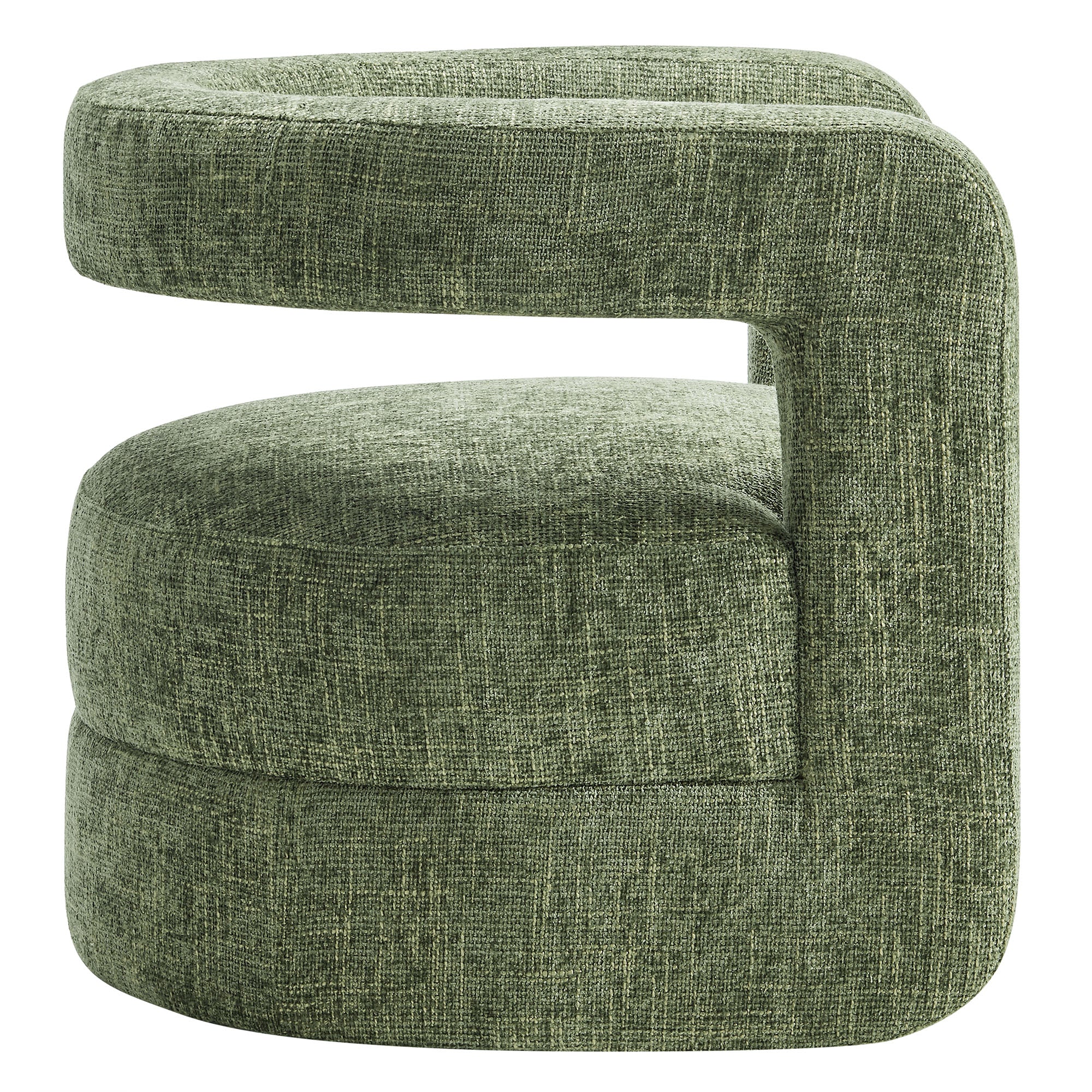 Jaylin Upholstered Chenille Accent Chair, Basil