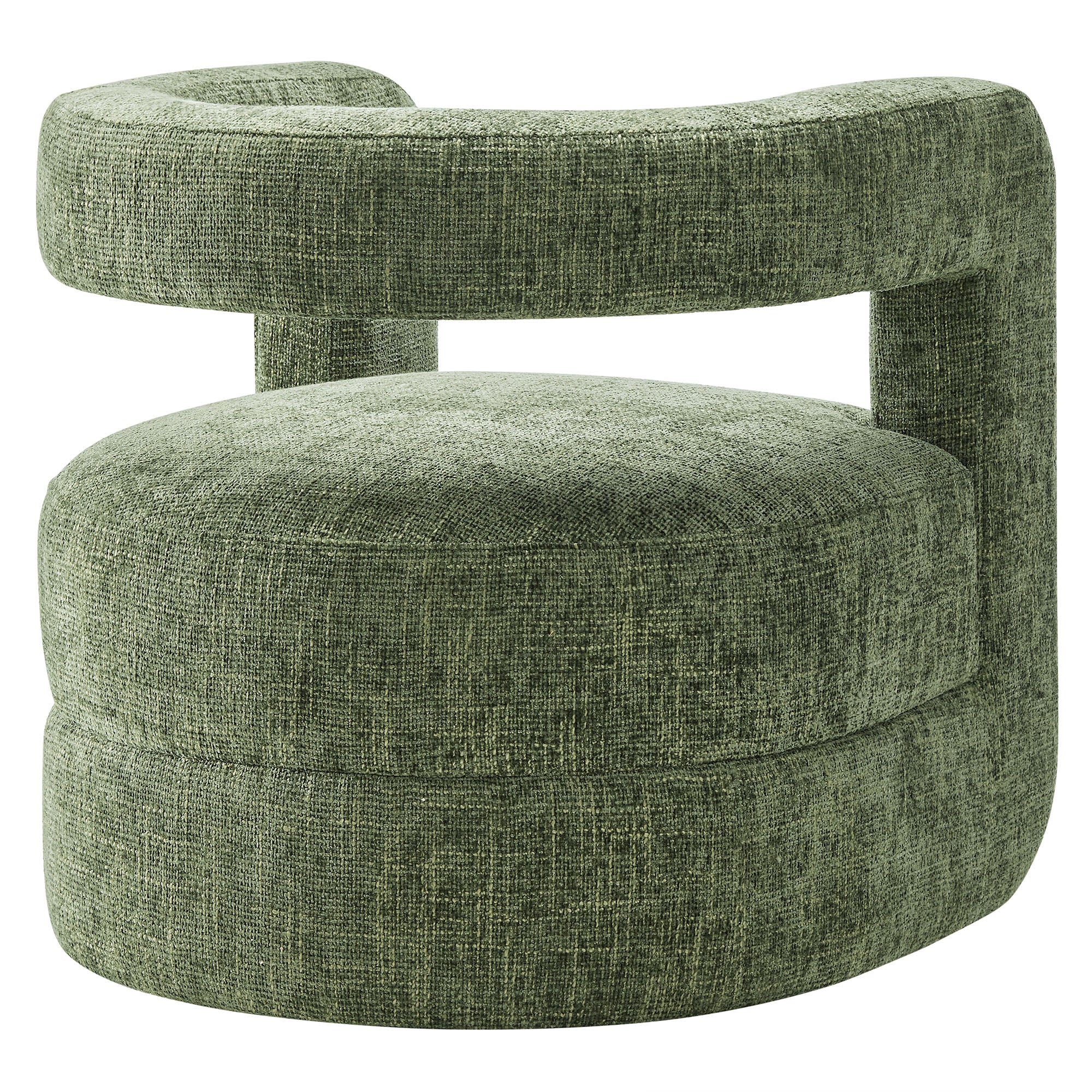 Jaylin Upholstered Chenille Accent Chair, Basil
