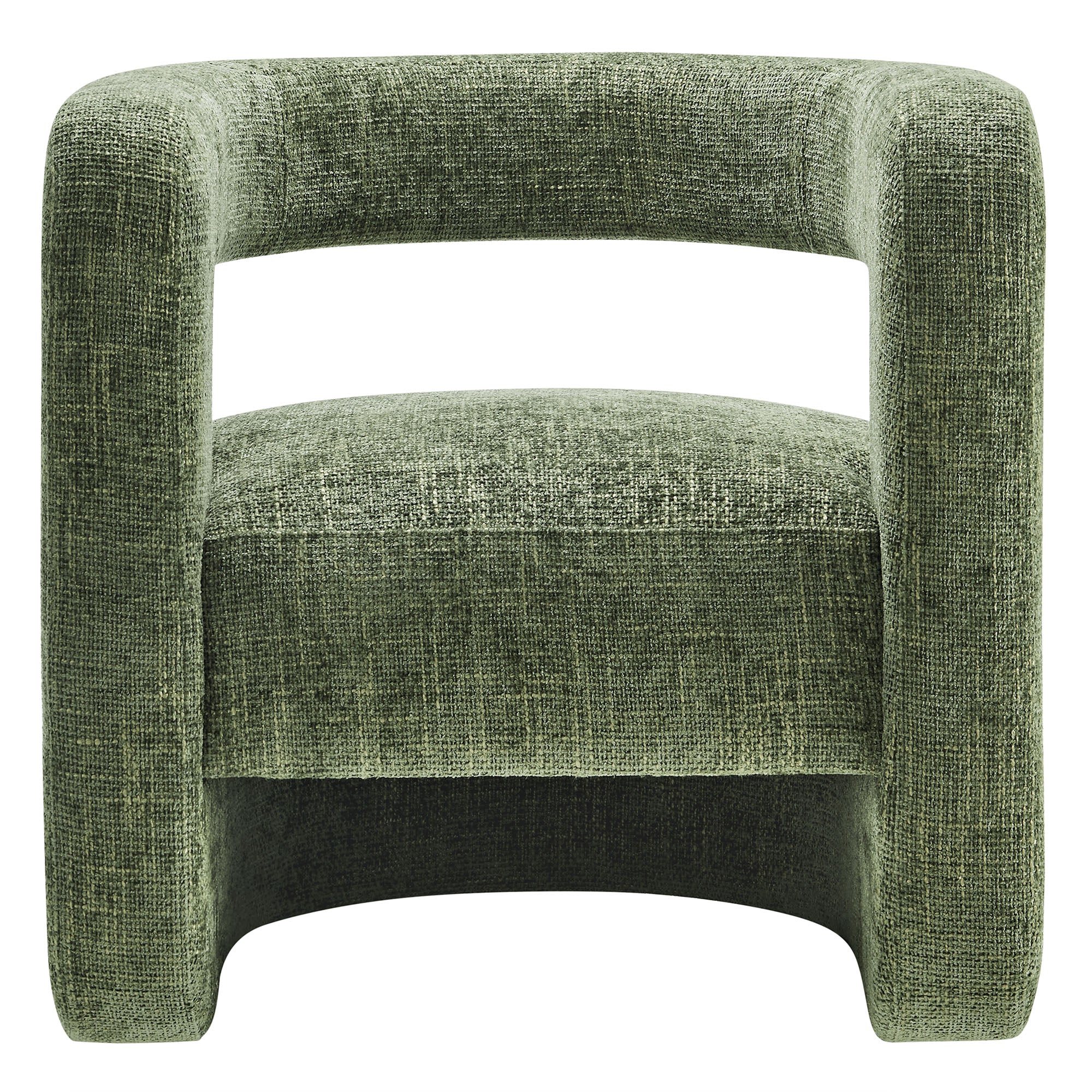 Jaylin Upholstered Chenille Accent Chair, Basil