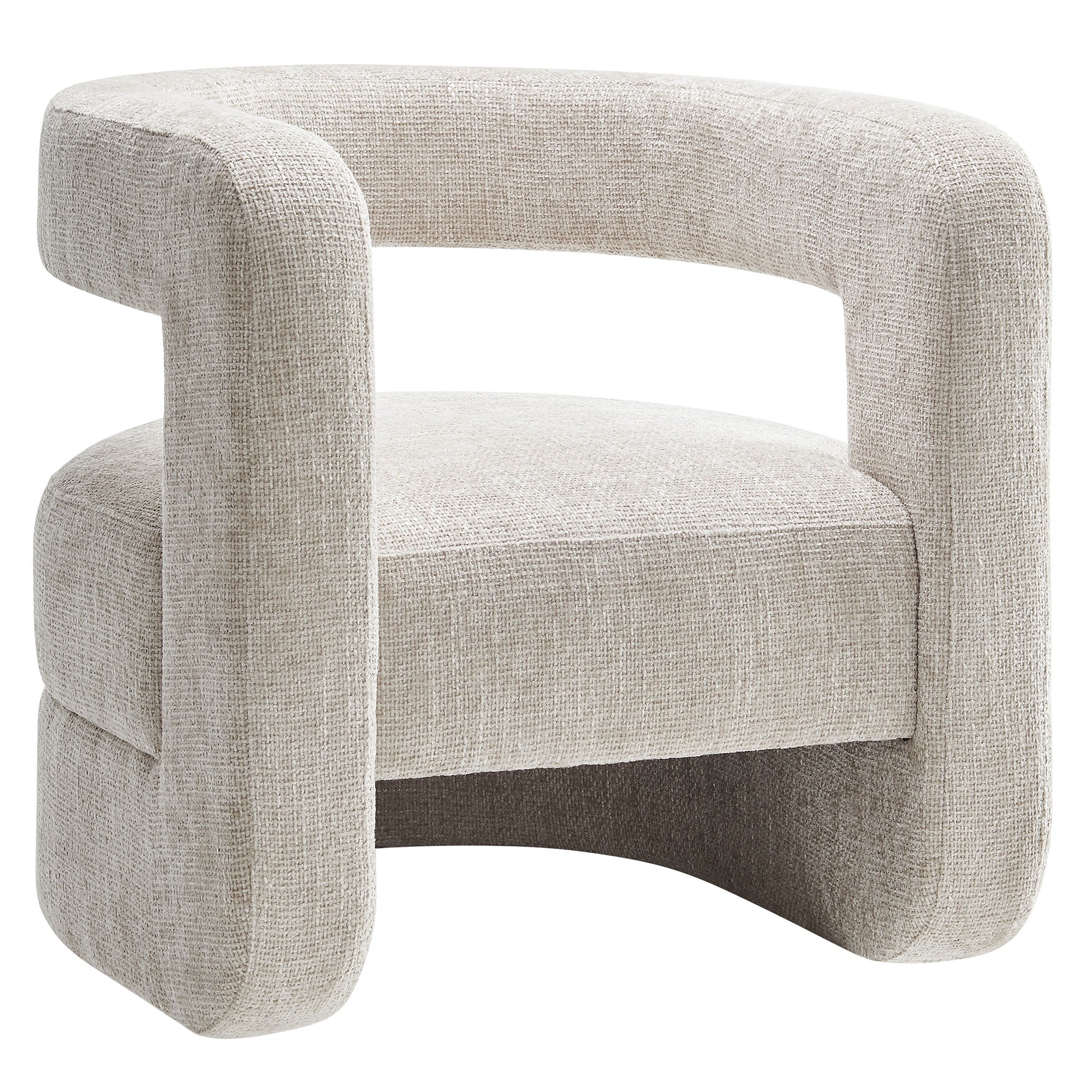Jaylin Upholstered Chenille Accent Chair, Dove Gray