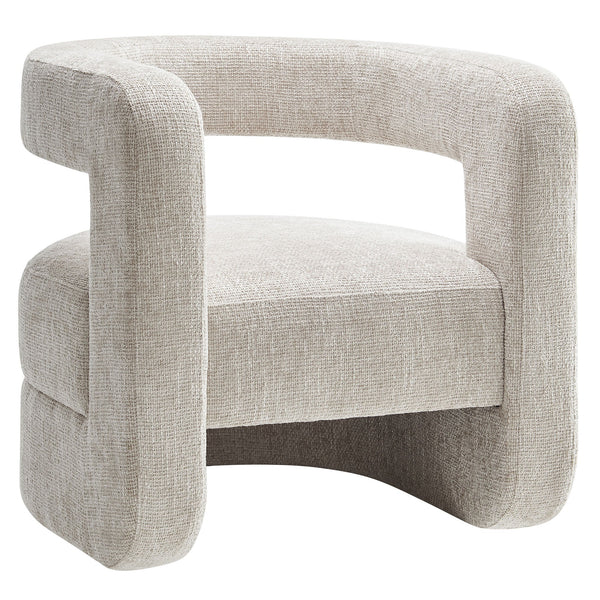 Jaylin Upholstered Chenille Accent Chair, Dove Gray