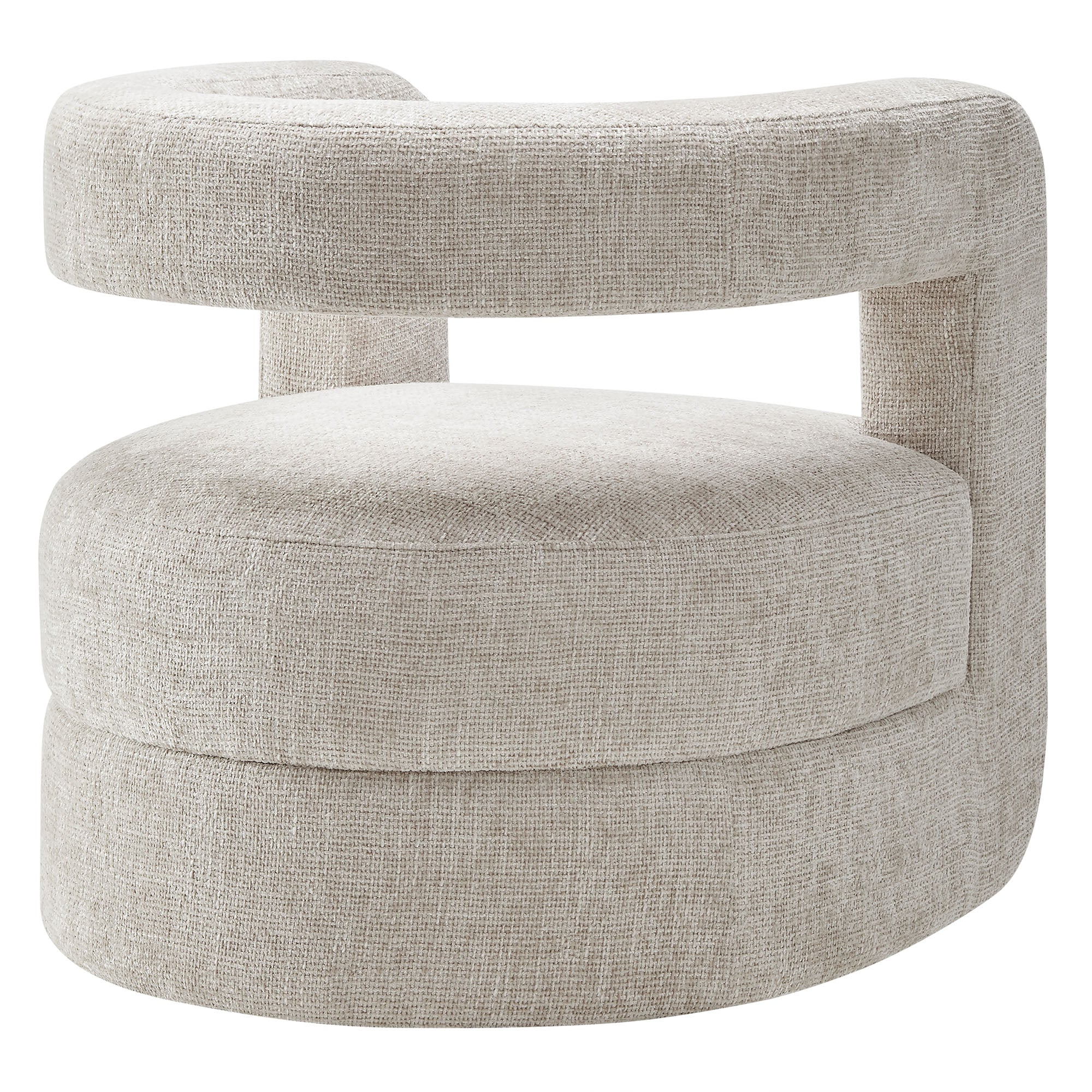 Jaylin Upholstered Chenille Accent Chair, Dove Gray