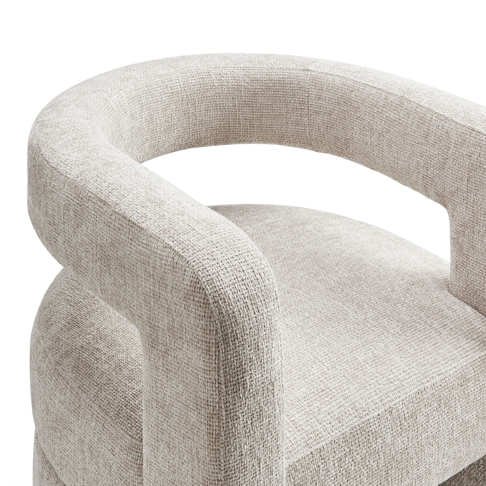 Jaylin Upholstered Chenille Accent Chair, Dove Gray