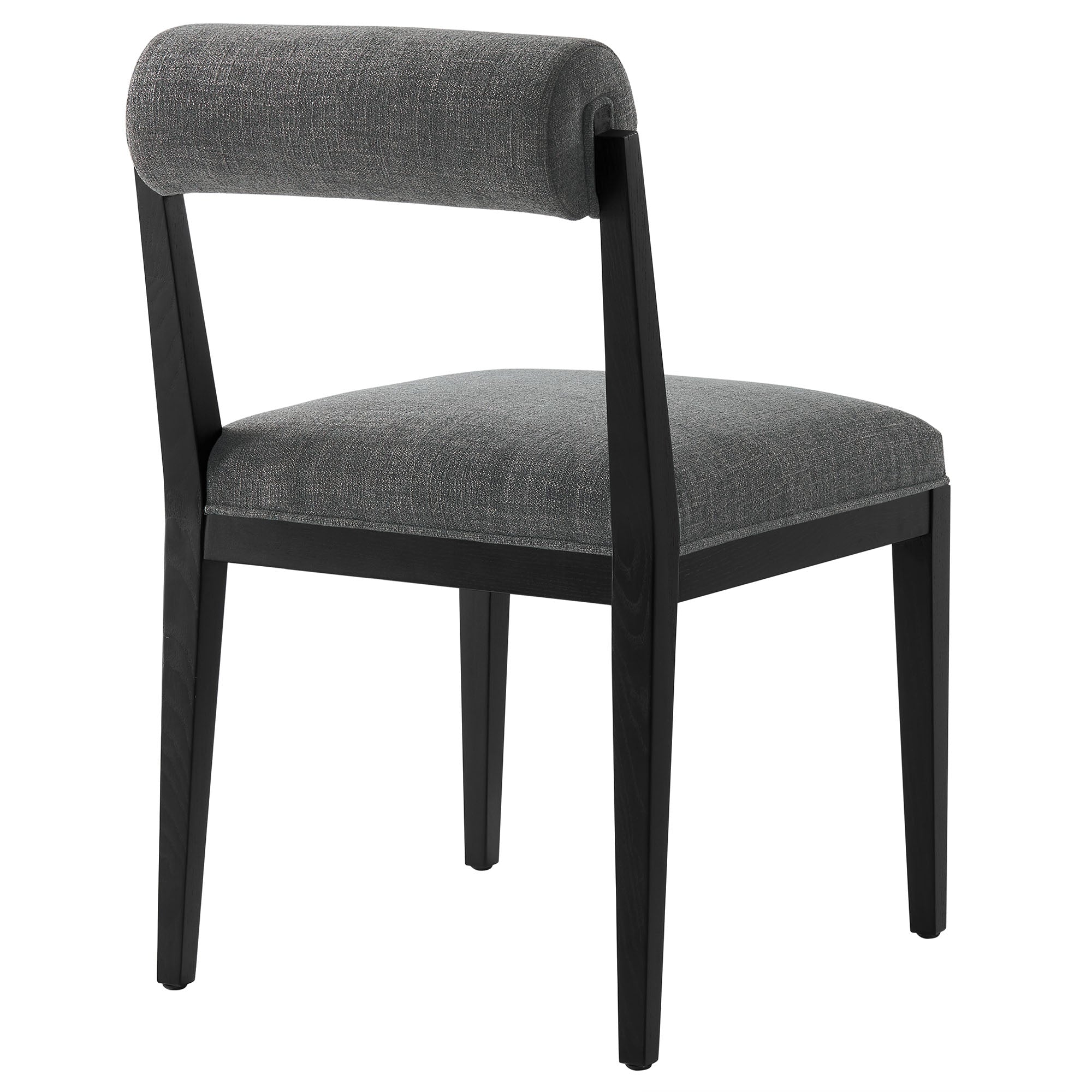 Kai Fabric Dining Chair, Charcoal Black