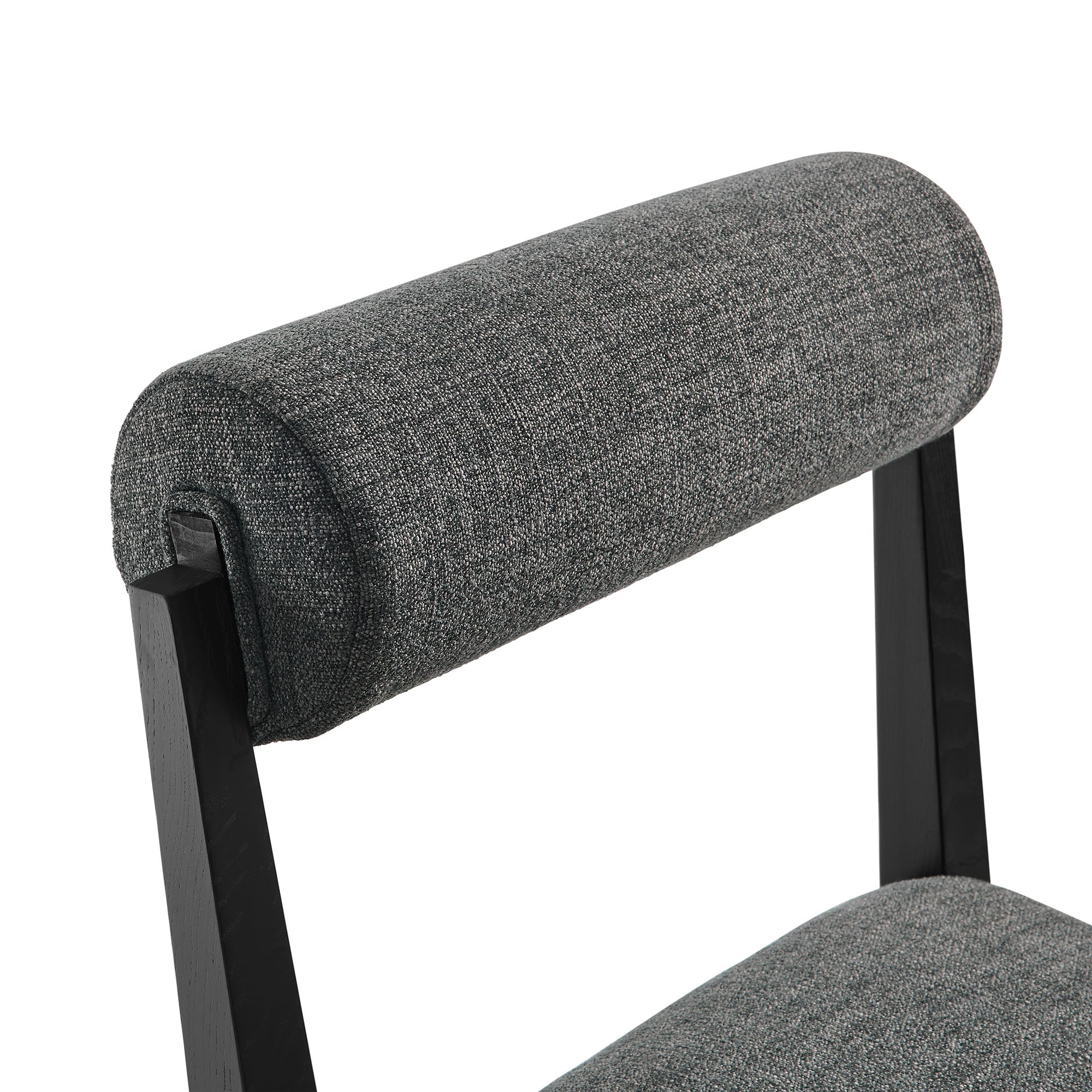 Kai Fabric Dining Chair, Charcoal Black