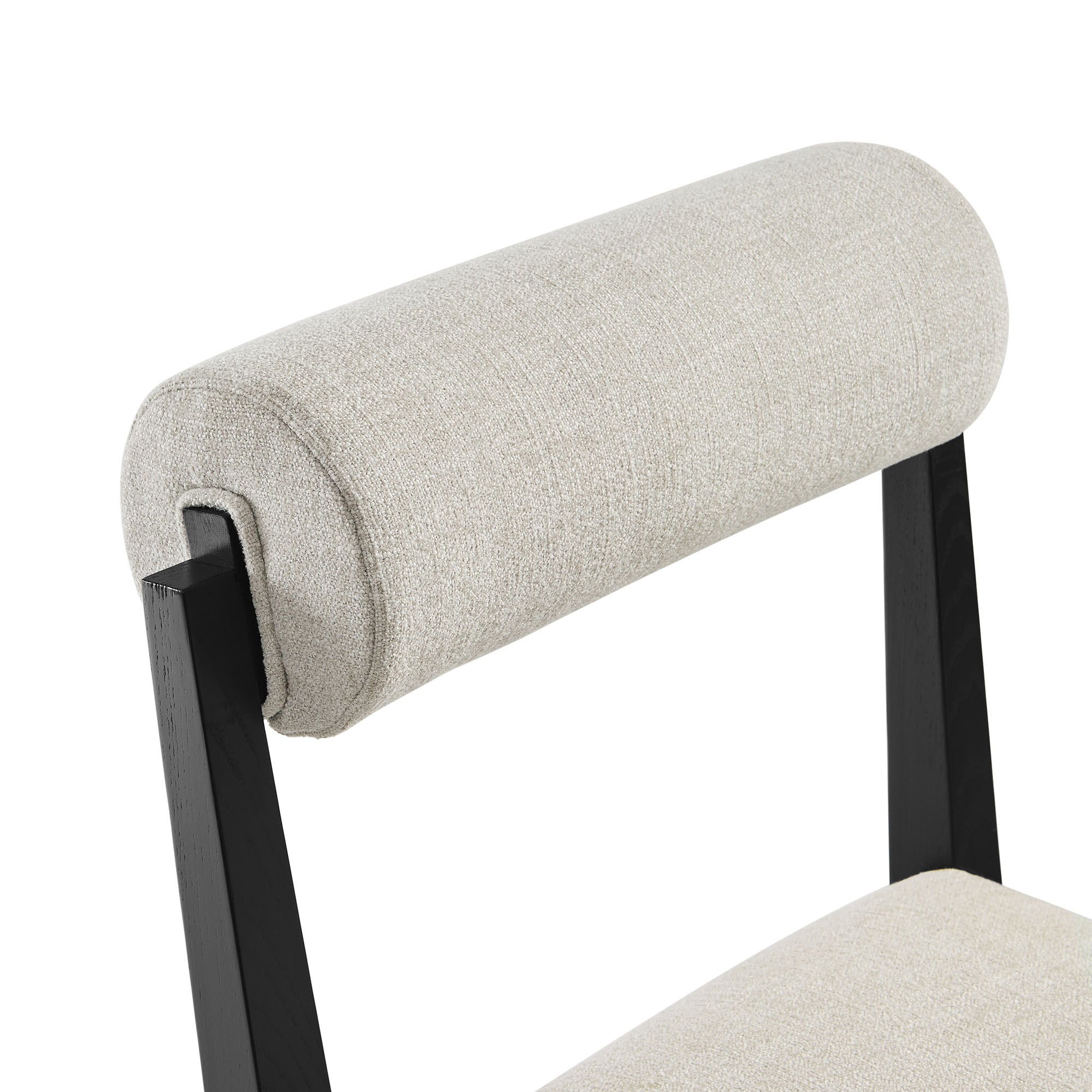 Kai Fabric Dining Chair, Linen Black
