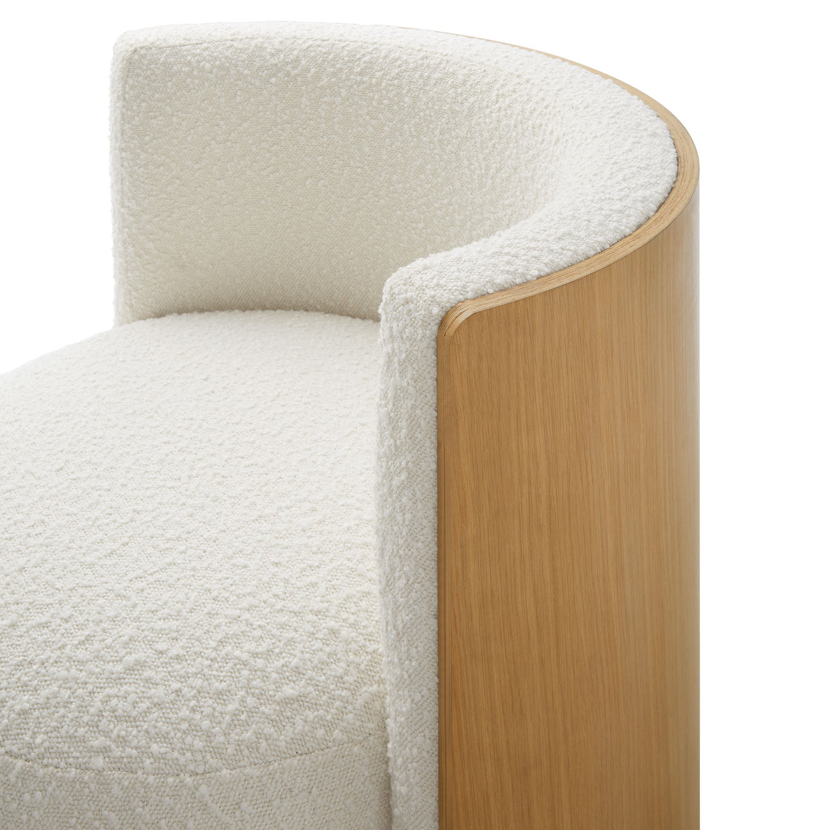 Solis Boucle Accent Chair, Natural Ivory