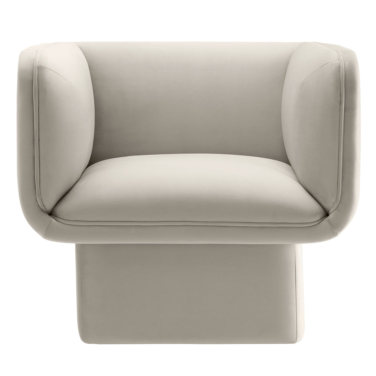Tate Performance Velvet Accent Chair, Almond