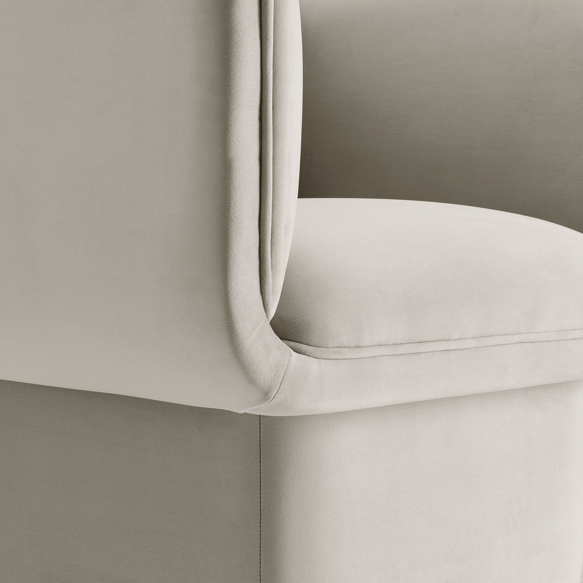 Tate Performance Velvet Accent Chair, Almond