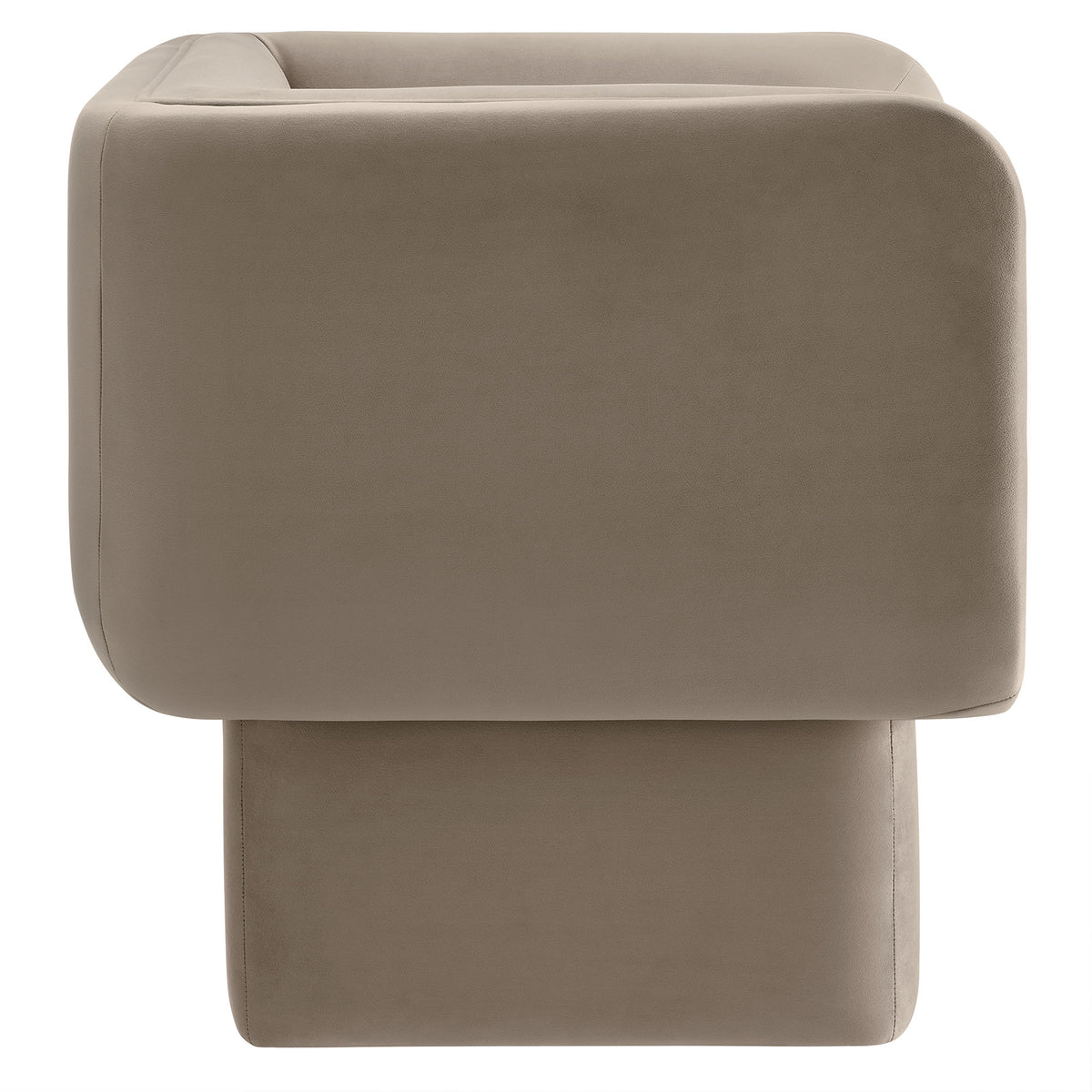 Tate Performance Velvet Accent Chair, Taupe