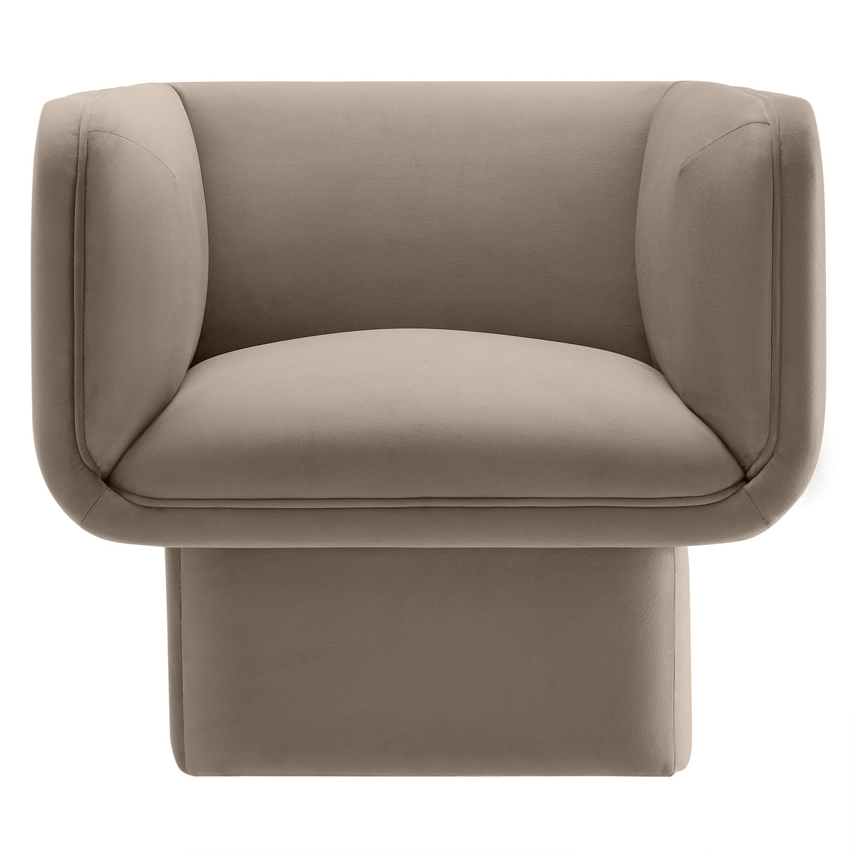 Tate Performance Velvet Accent Chair, Taupe