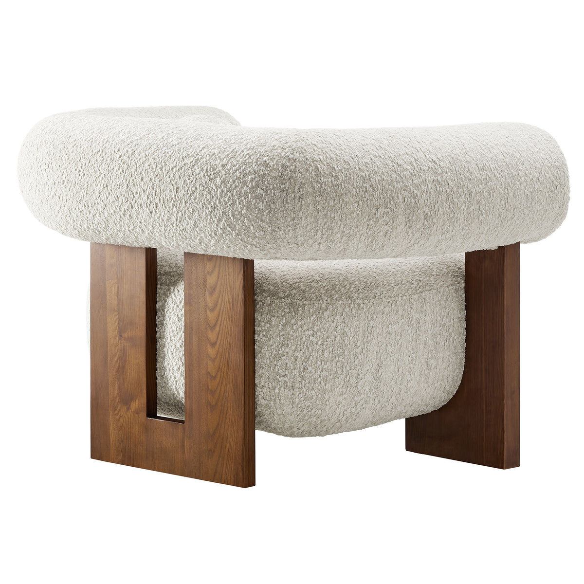 Jace Boucle Accent Chair, Pearl