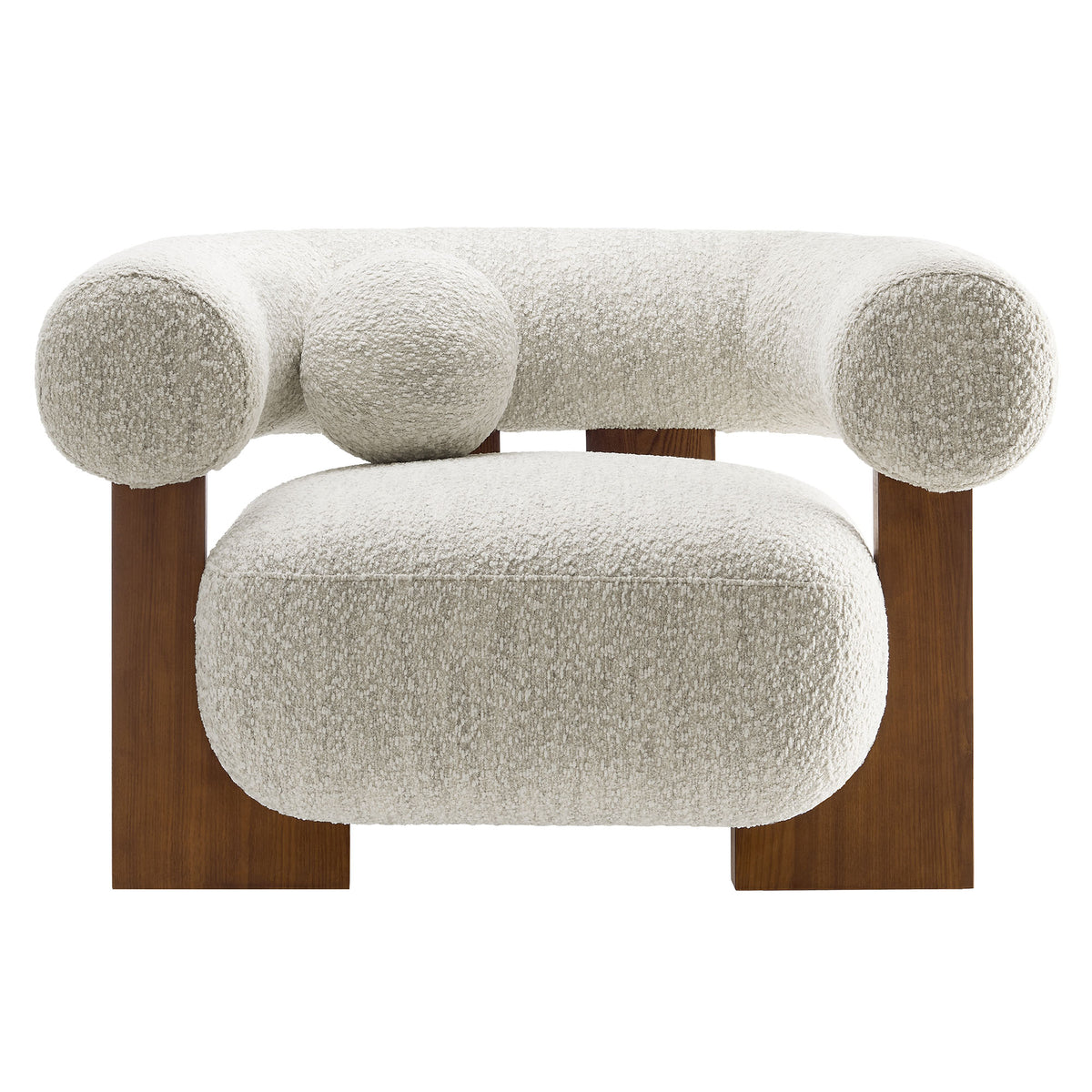 Jace Boucle Accent Chair, Pearl