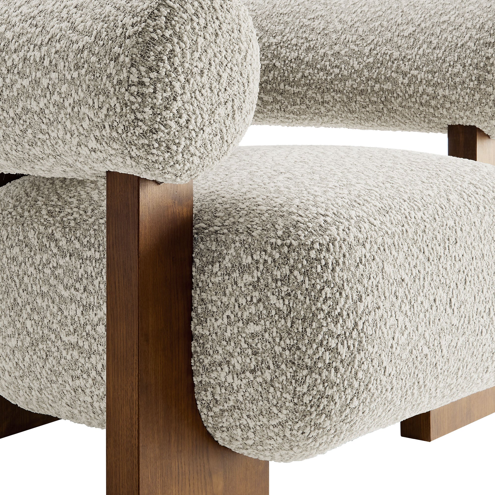 Jace Boucle Accent Chair, River Rock