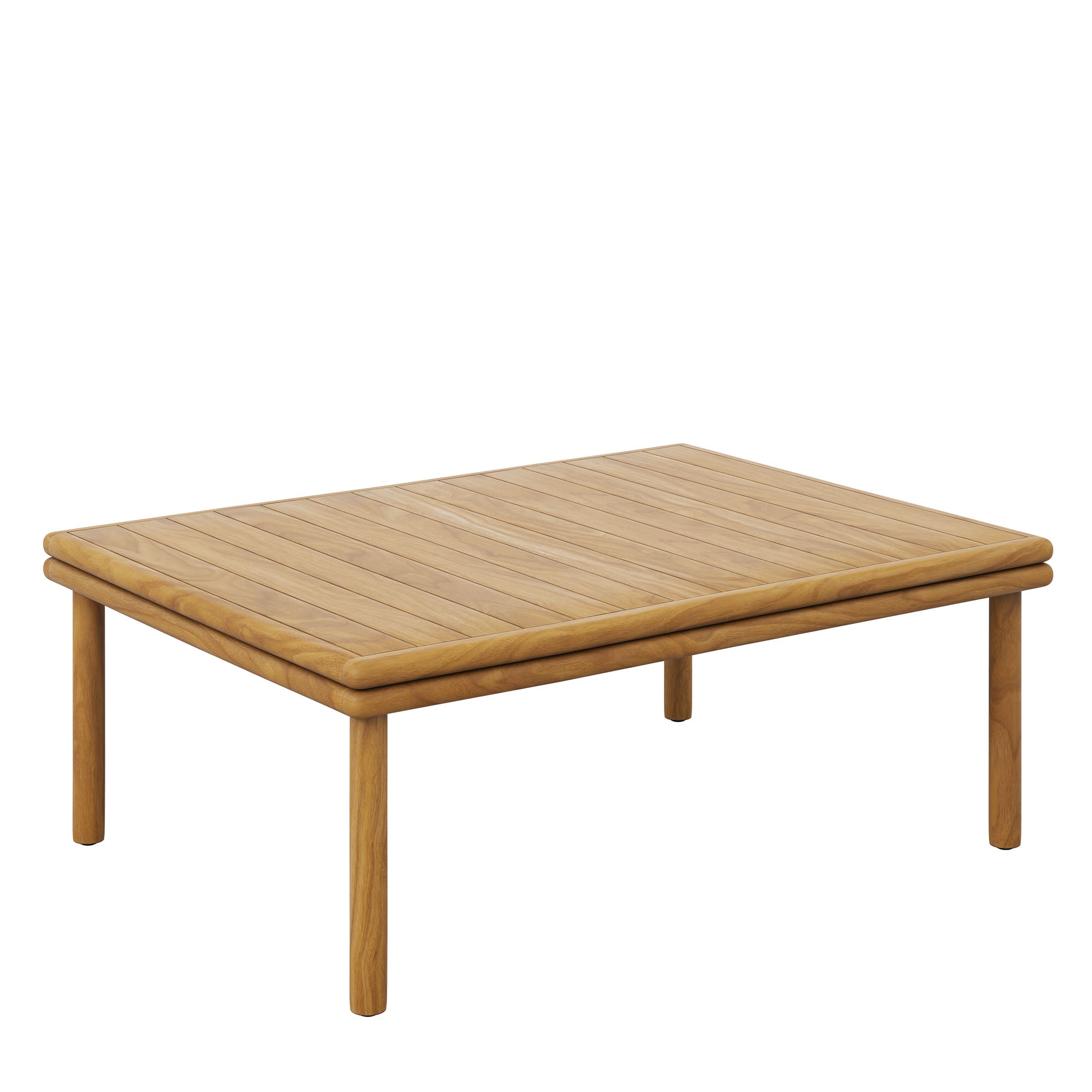 Wren Outdoor Patio Teak Wood Coffee Table, Natural