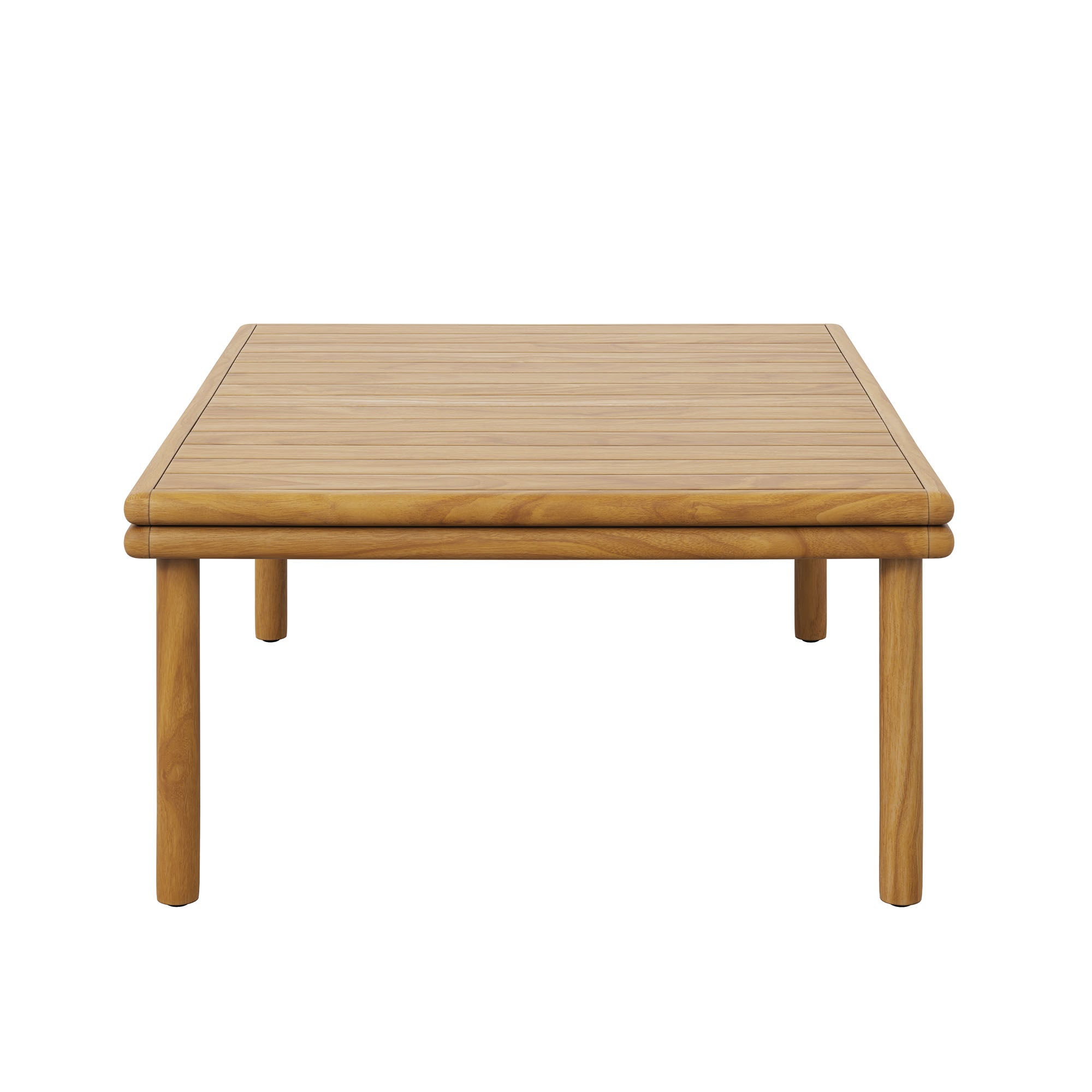 Wren Outdoor Patio Teak Wood Coffee Table, Natural