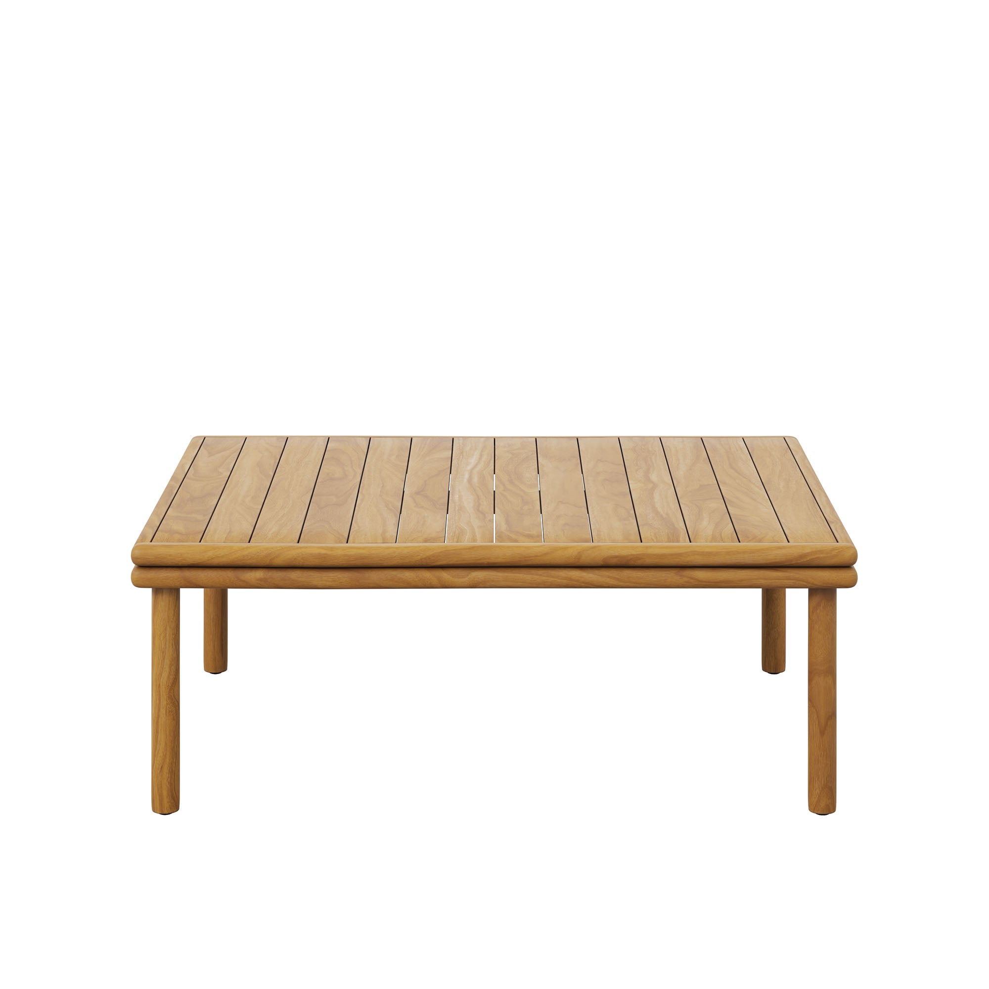 Wren Outdoor Patio Teak Wood Coffee Table, Natural