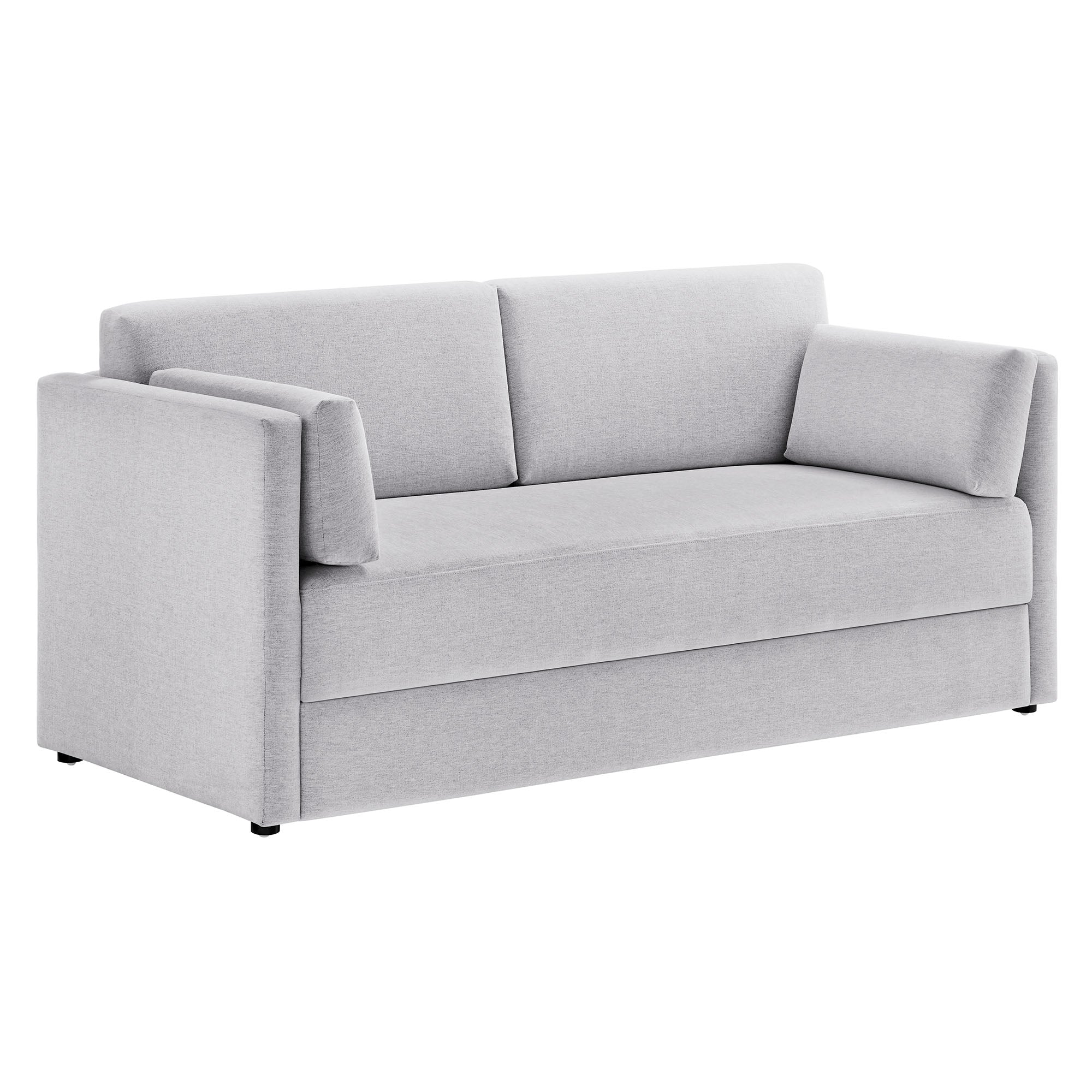 Linden Upholstered Heathered Chenille Sofa, Newsprint