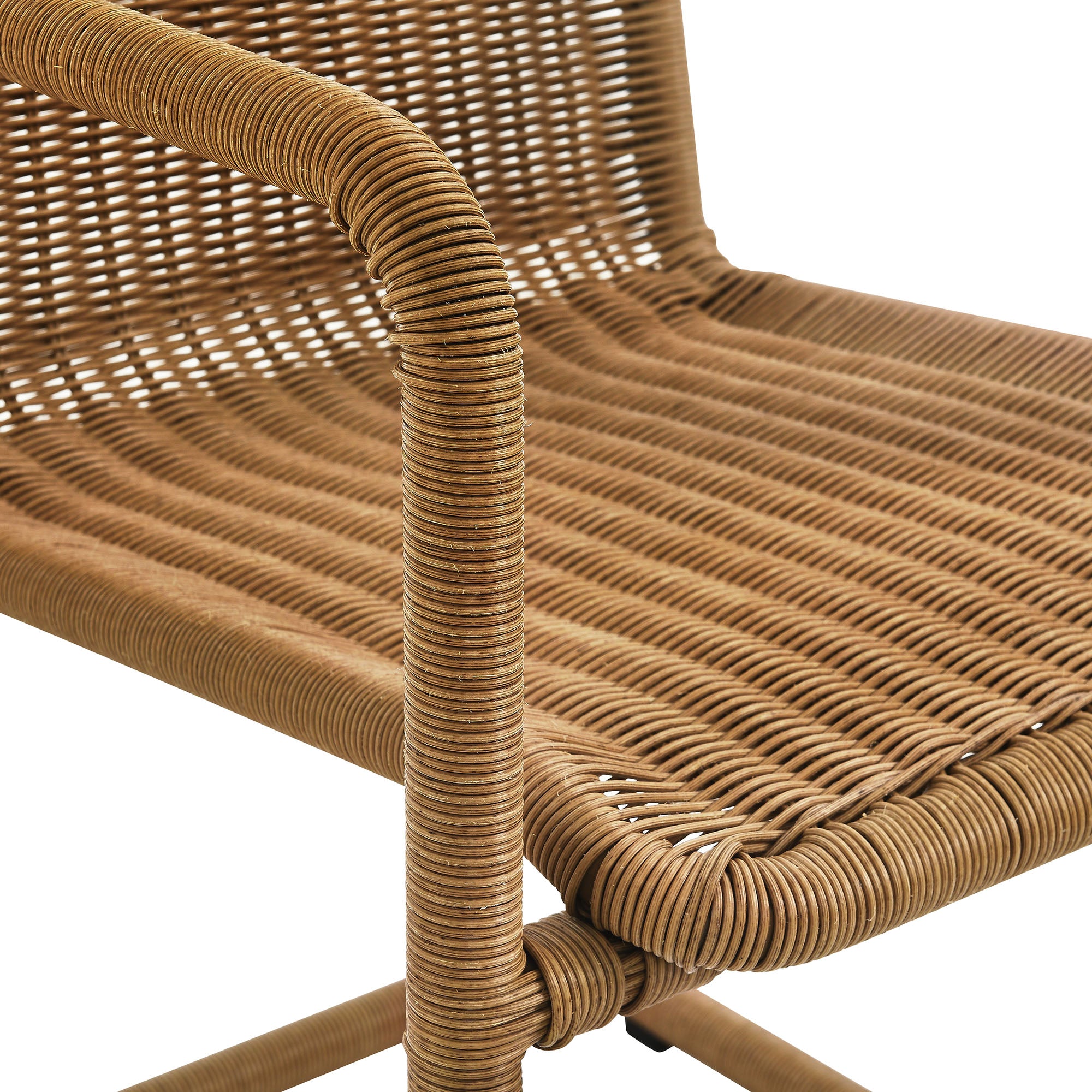 Abacus Outdoor Patio Wicker Dining Chairs Set of 2, Natural