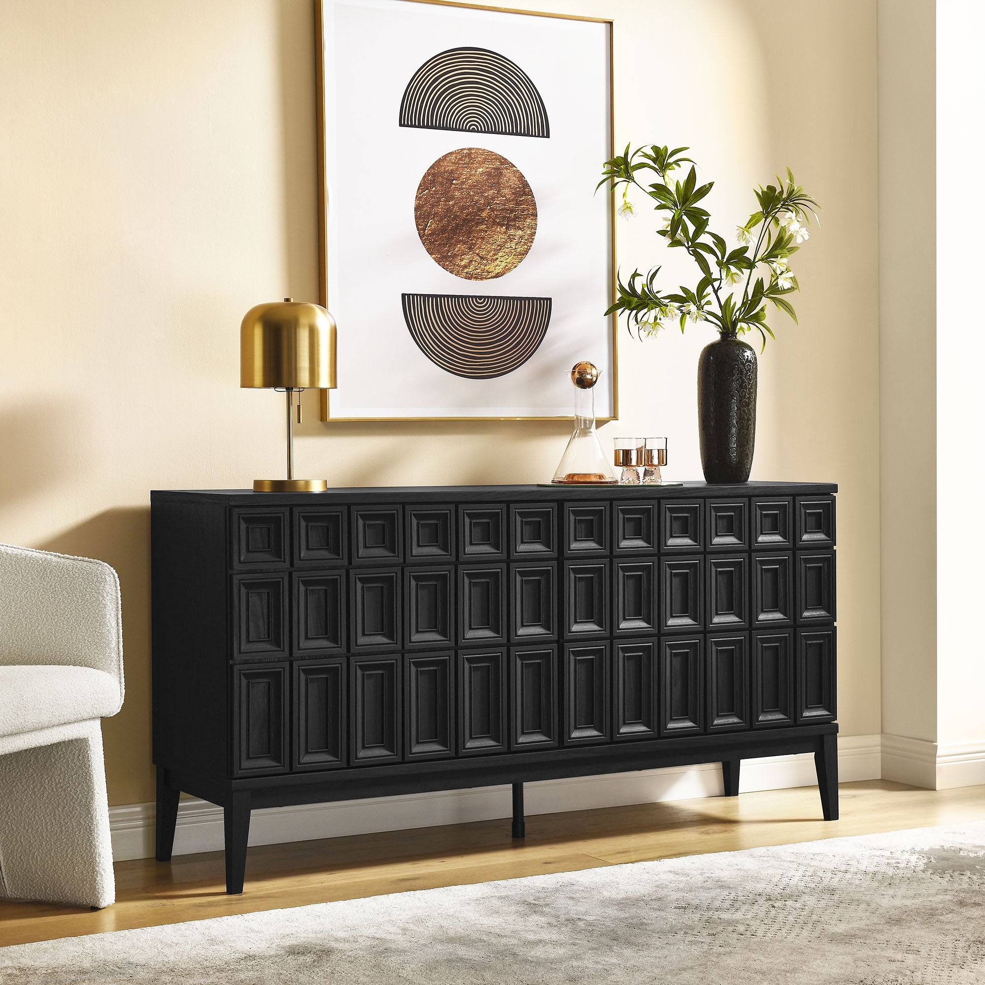Samos 62" Sideboard, Black