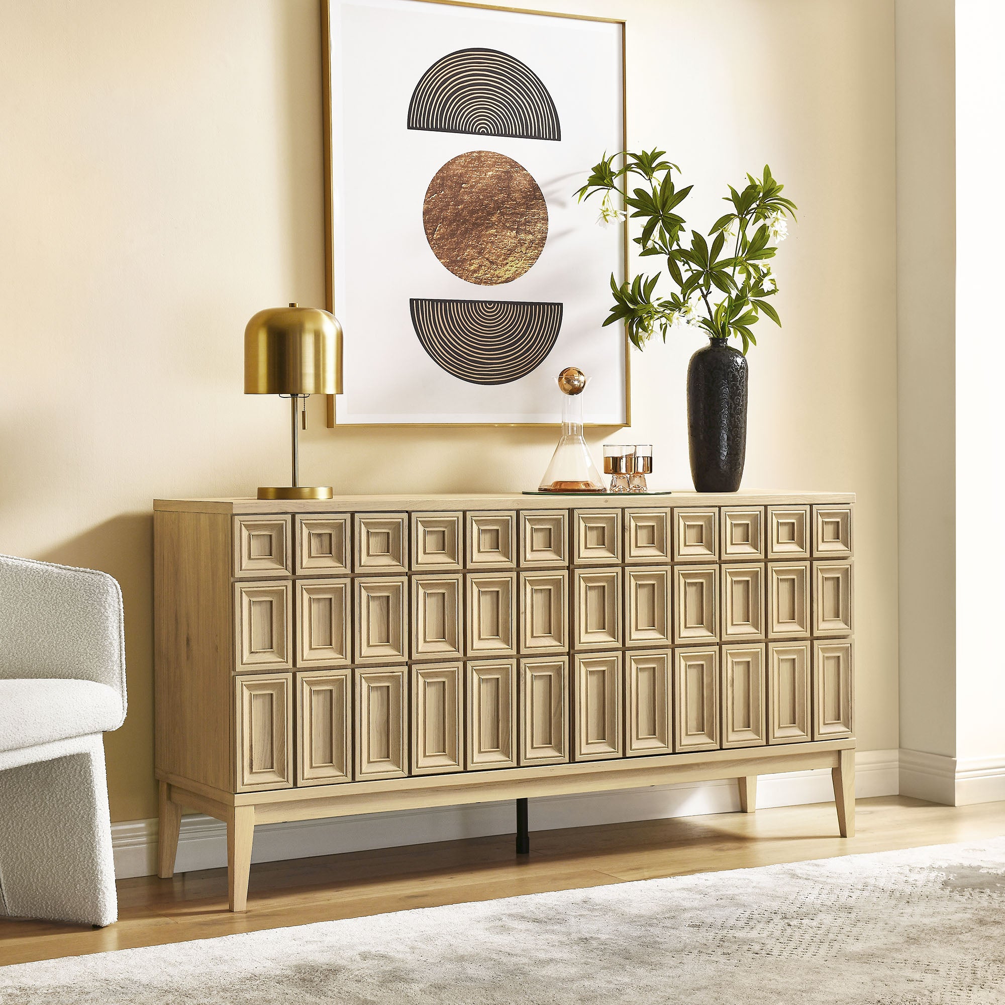 Samos 62" Sideboard, Hickory