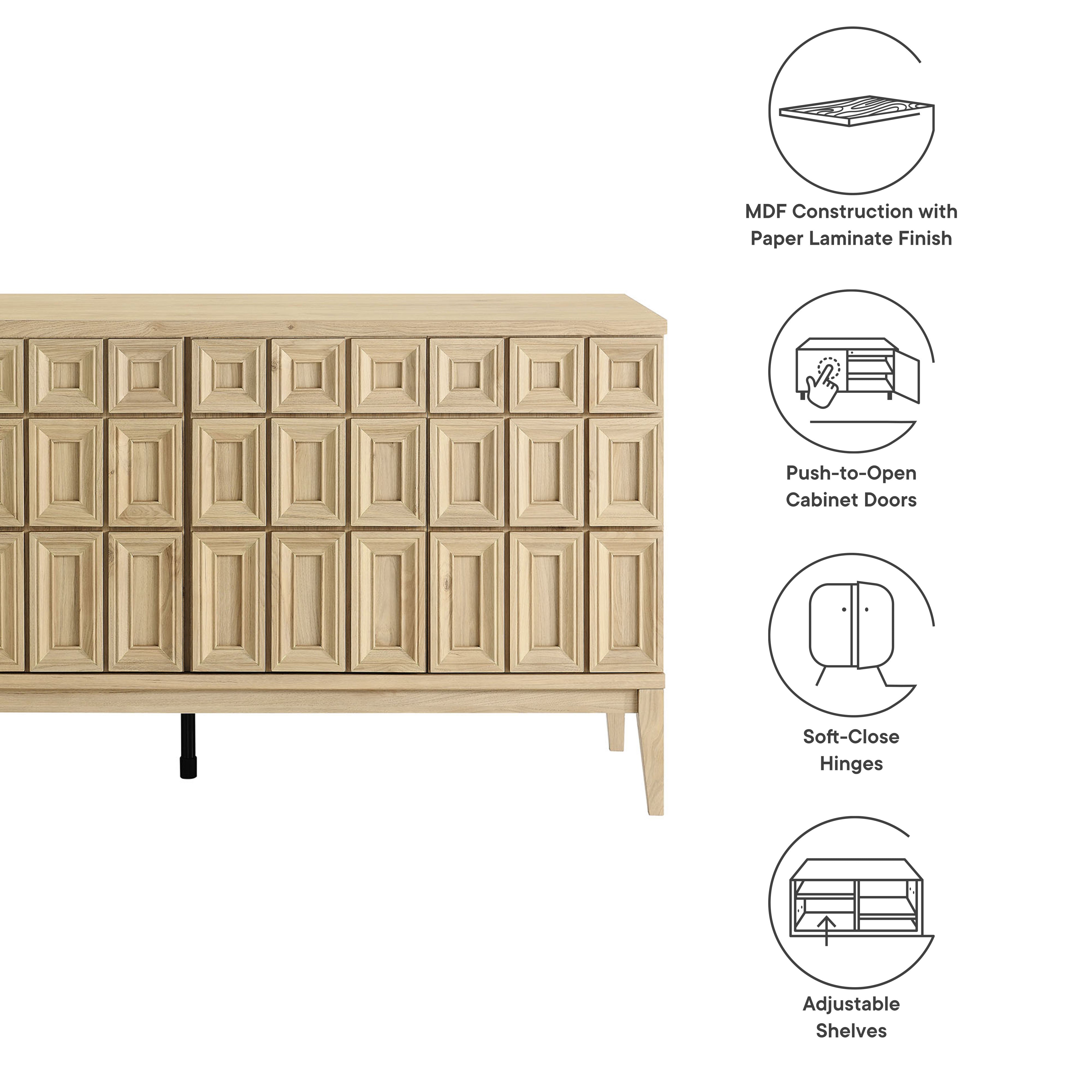 Samos 62" Sideboard, Hickory