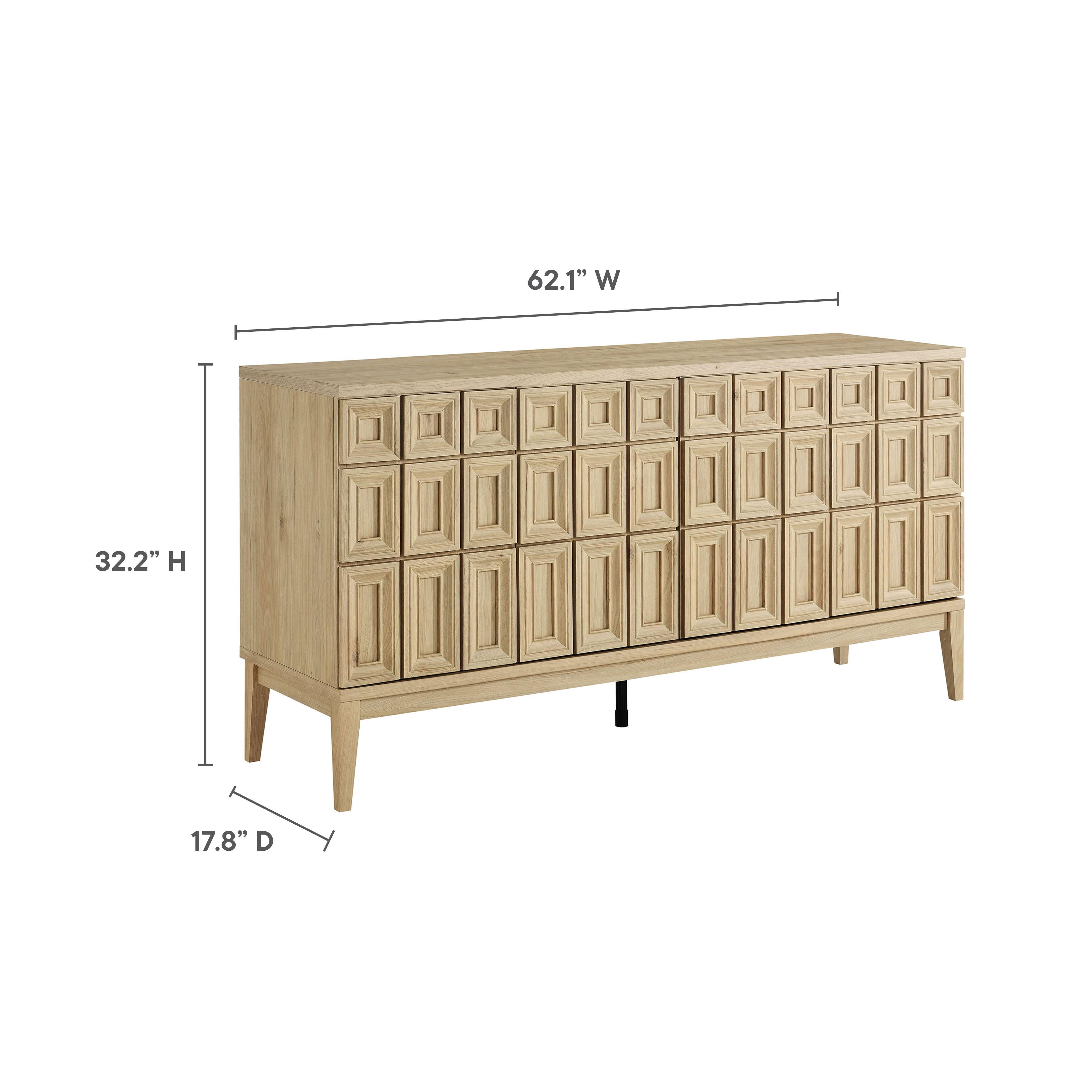 Samos 62" Sideboard, Hickory