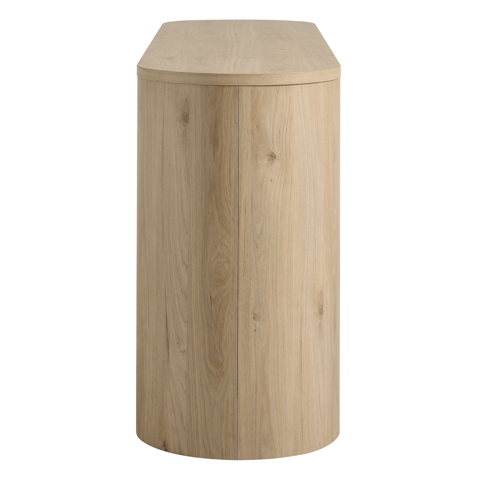 Duval 71" Rounded Sideboard Storage Cabinet, Hickory Frost