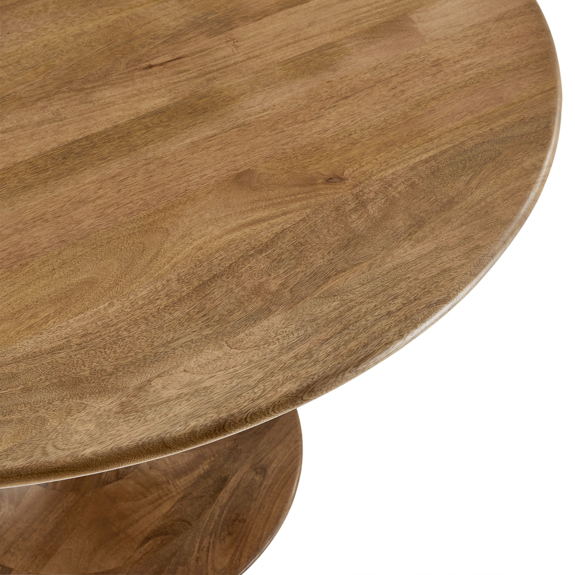 Lippa 48" Round Solid Wood Dining Table, Natural