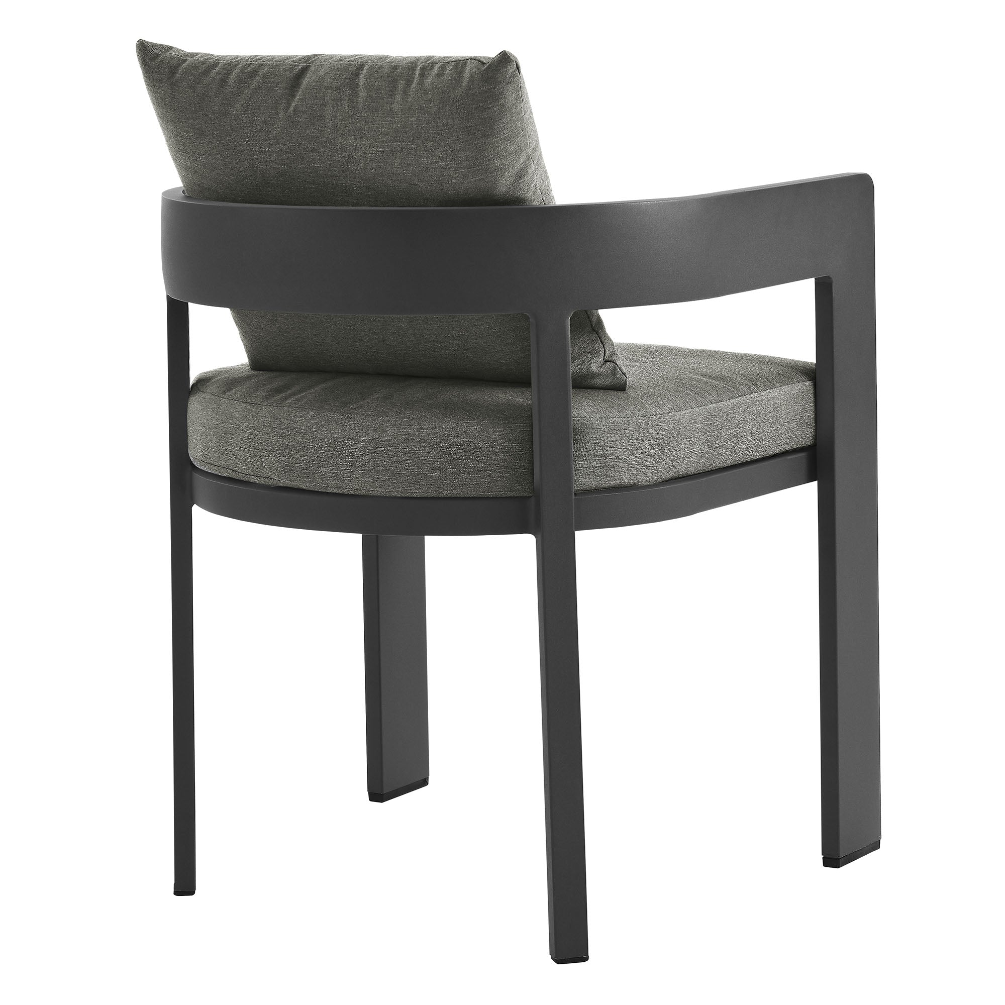 Tahoe Outdoor Patio Aluminum Dining Chair, Gray Charcoal