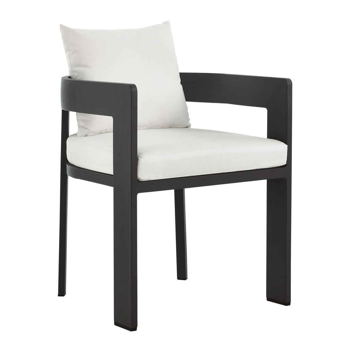 Tahoe 5-Piece Outdoor Patio Aluminum Dining Set, Gray White