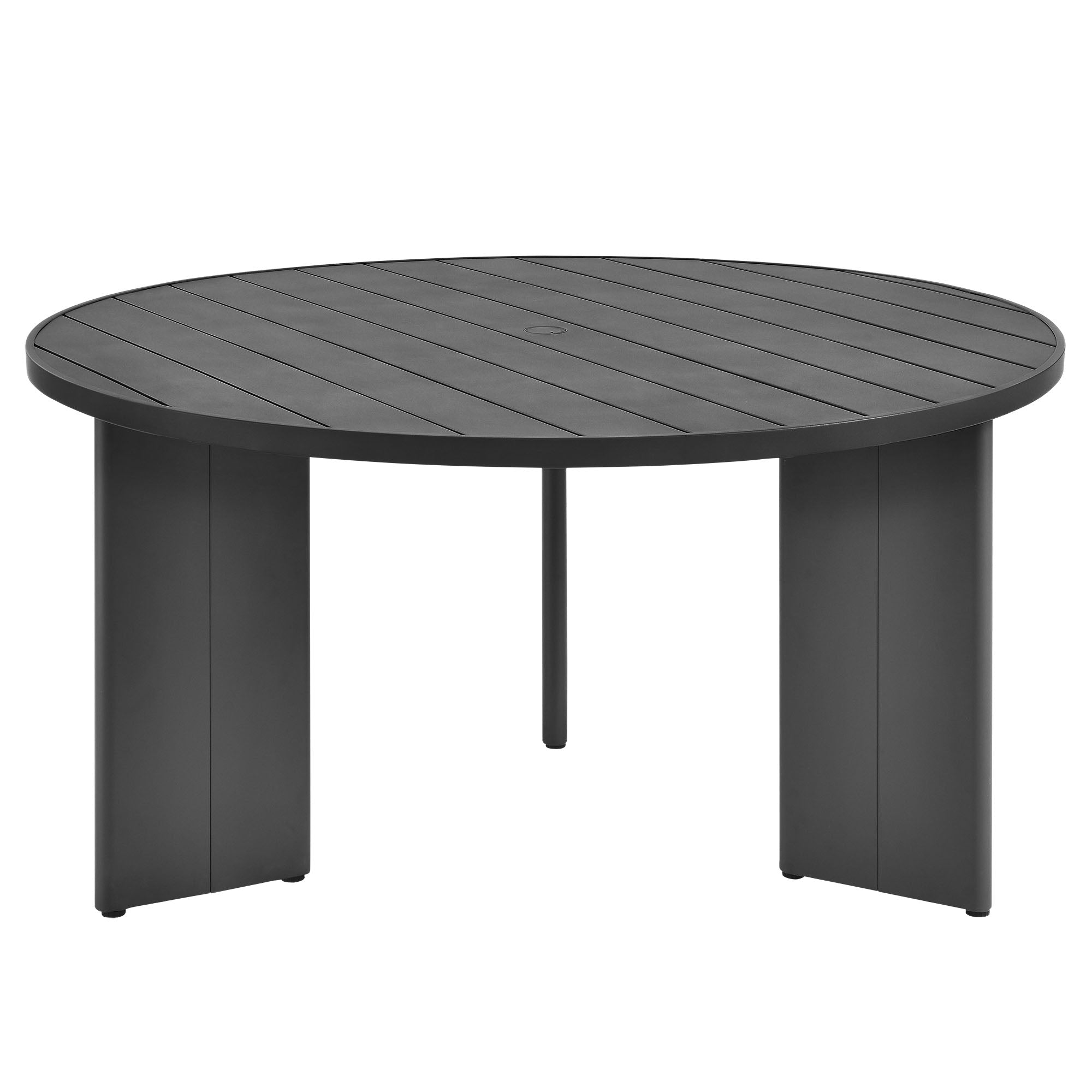 Tahoe 5-Piece Outdoor Patio Aluminum Dining Set, Gray Gray