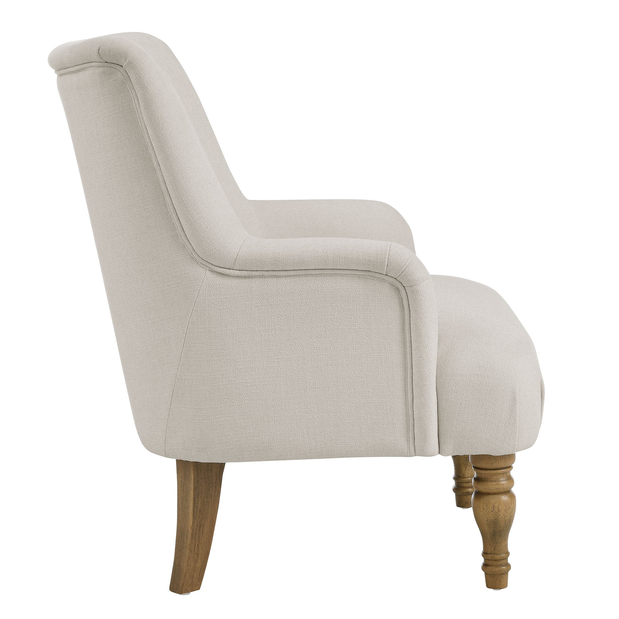 Ellington Fabric Upholstered Accent Armchair, Salt