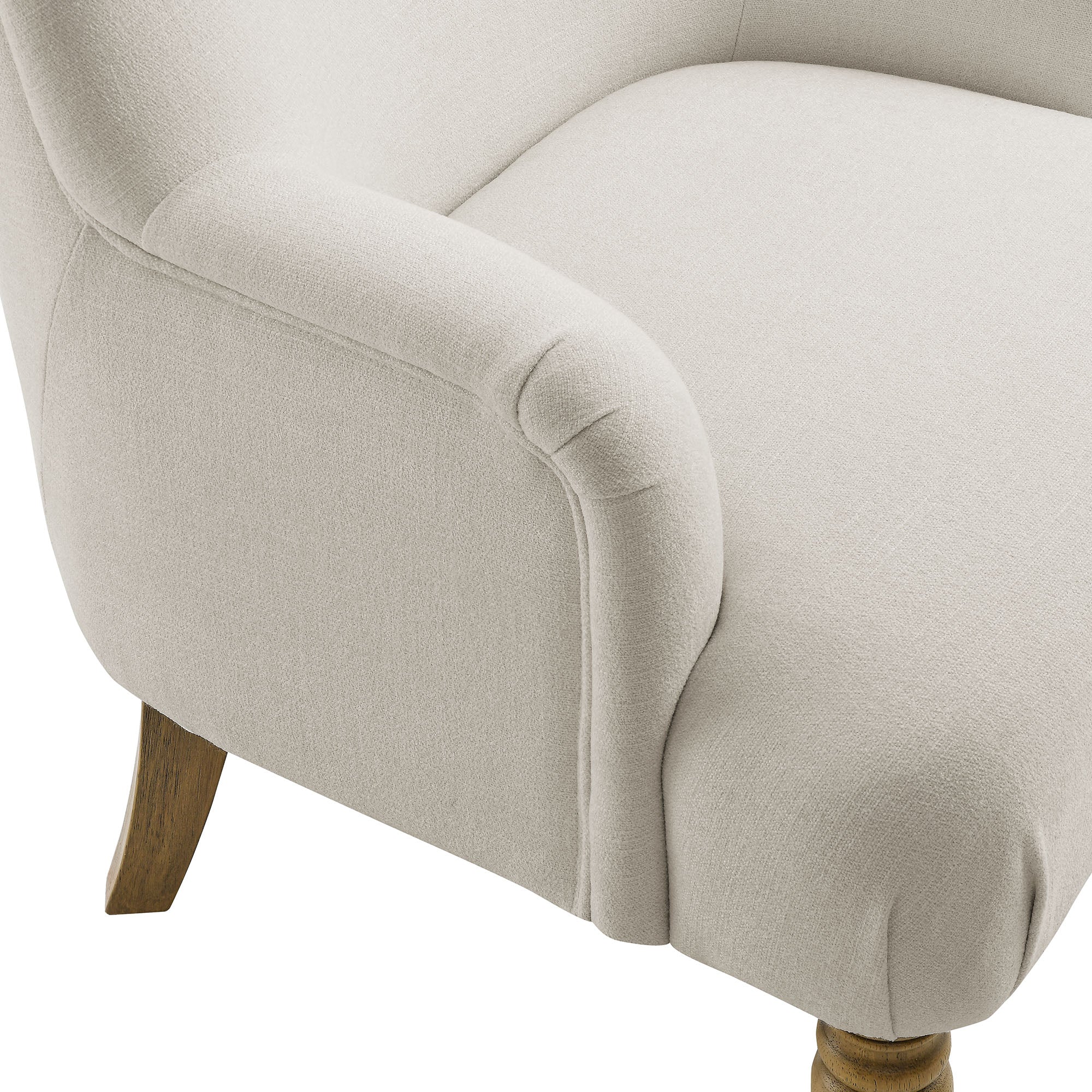 Ellington Fabric Upholstered Accent Armchair, Salt