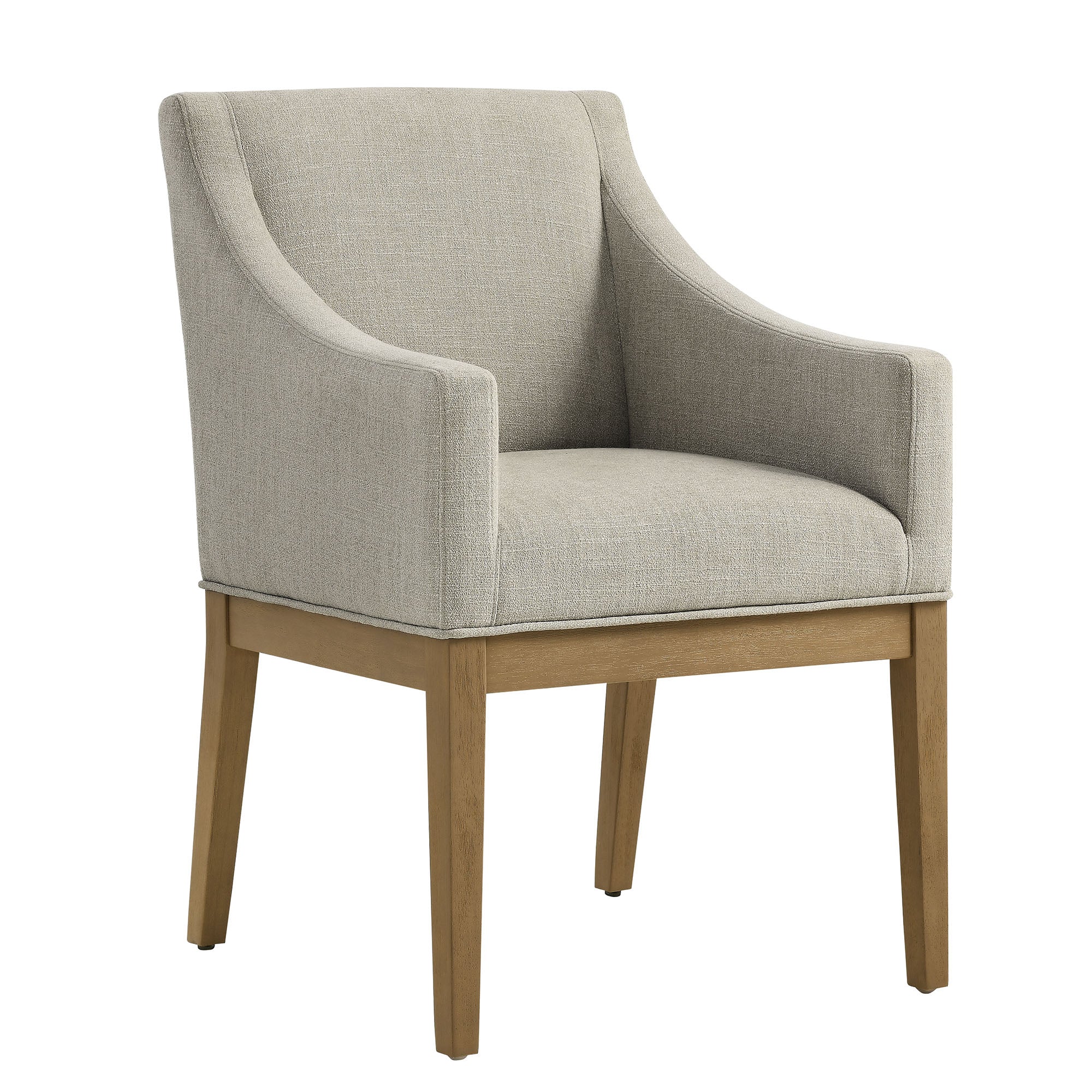 Alton Fabric Upholstered Dining Armchair, Linen Natural