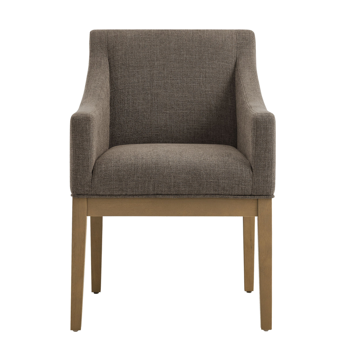 Alton Fabric Upholstered Dining Armchair, Mocha Natural