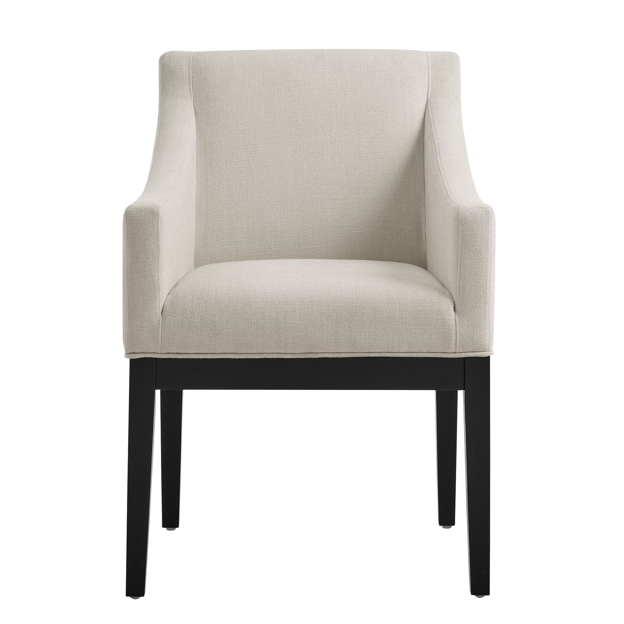 Alton Fabric Upholstered Dining Armchair, Salt Black