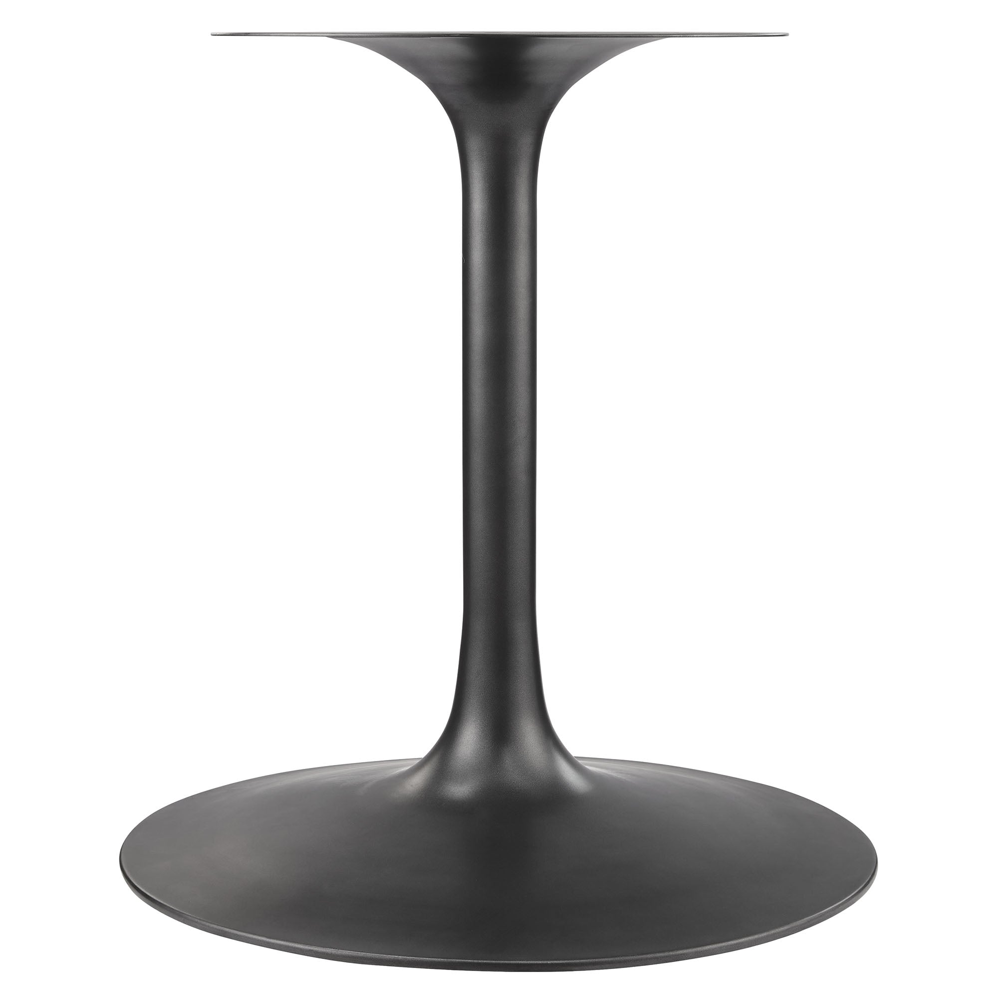 Lippa 48" Round Pedestal Solid Wood Dining Table, Black Walnut