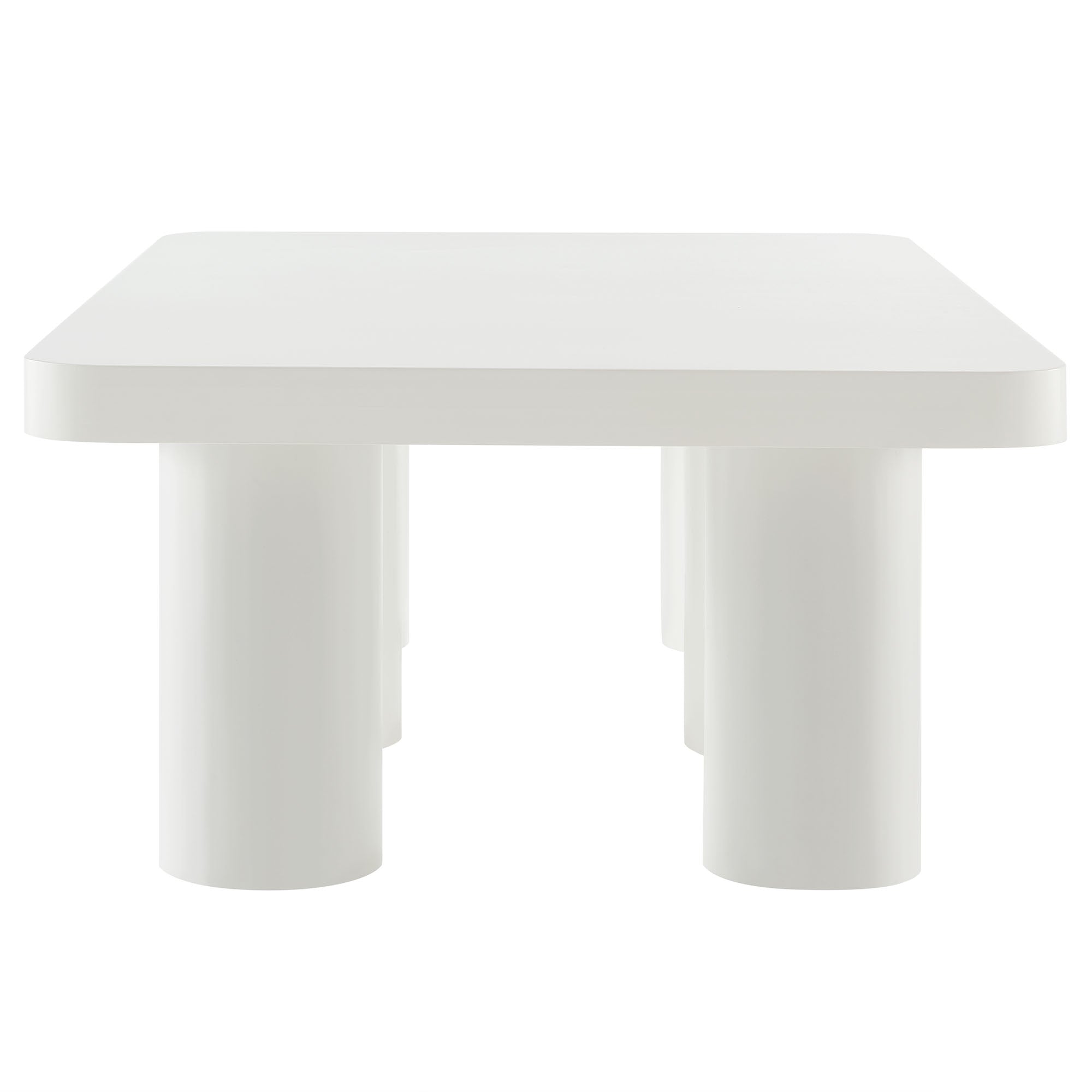 Cleo 54" Rectangular Coffee Table, White
